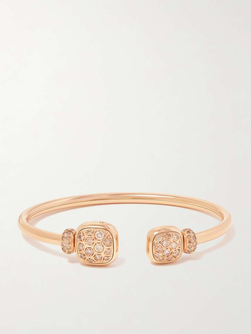 Pomellato Nudo 18-karat Rose Gold, Diamond And Topaz Cuff