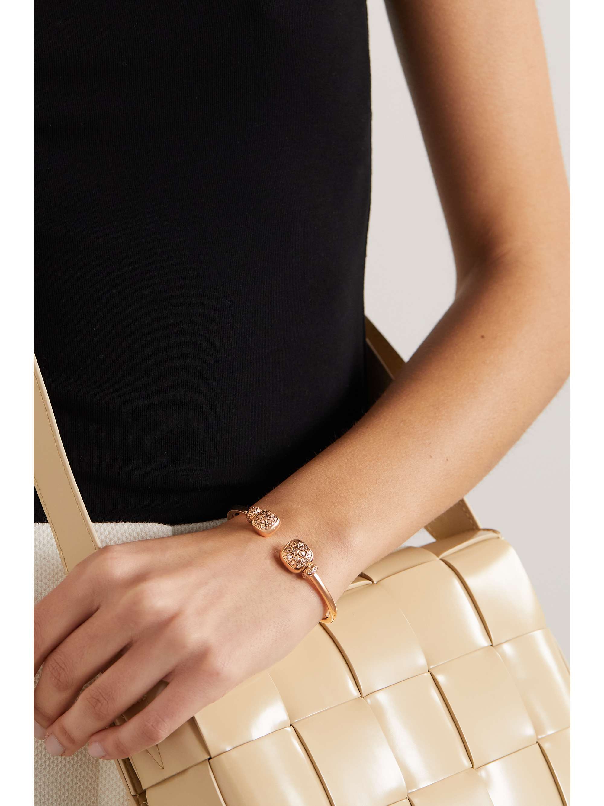 POMELLATO Nudo 18-karat rose gold, diamond and topaz cuff