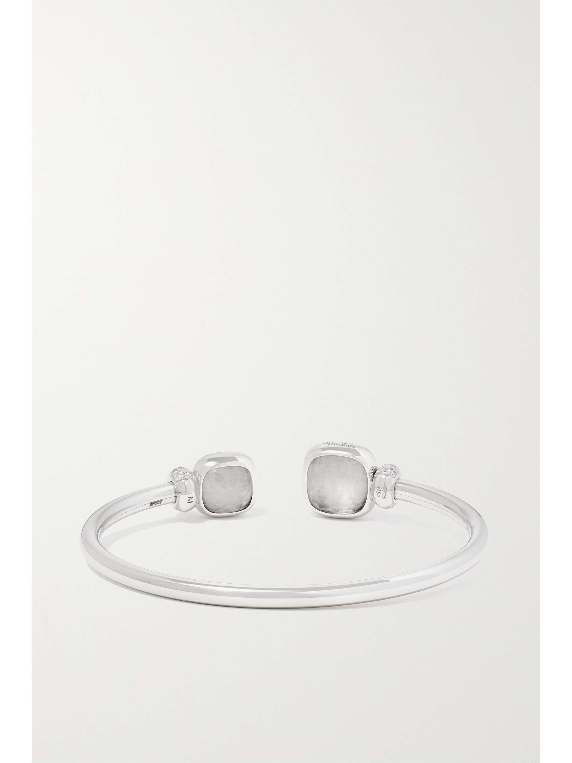 POMELLATO Nudo 18-karat rose gold, diamond and topaz cuff