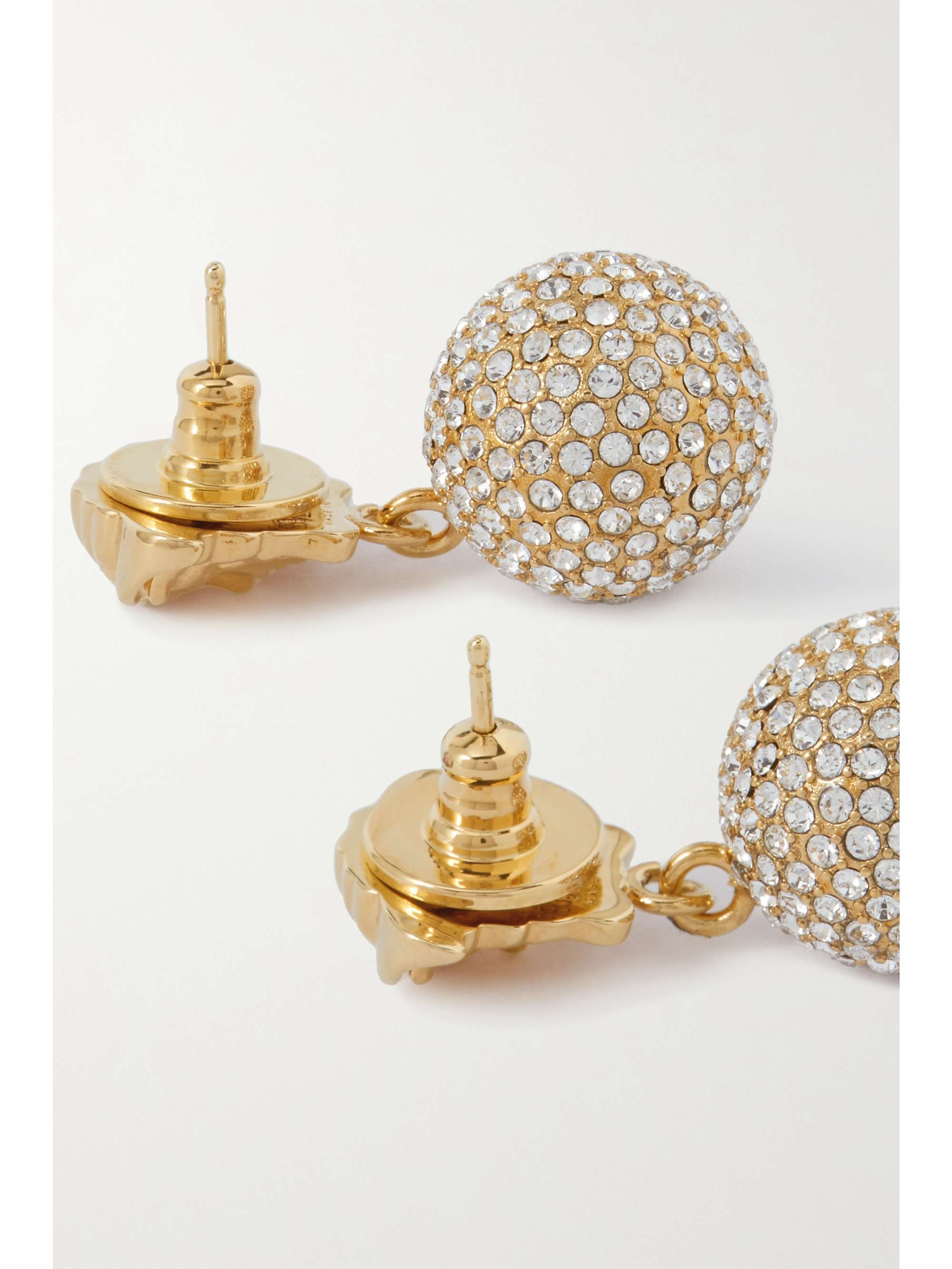 VERSACE Medusa gold-tone crystal earrings