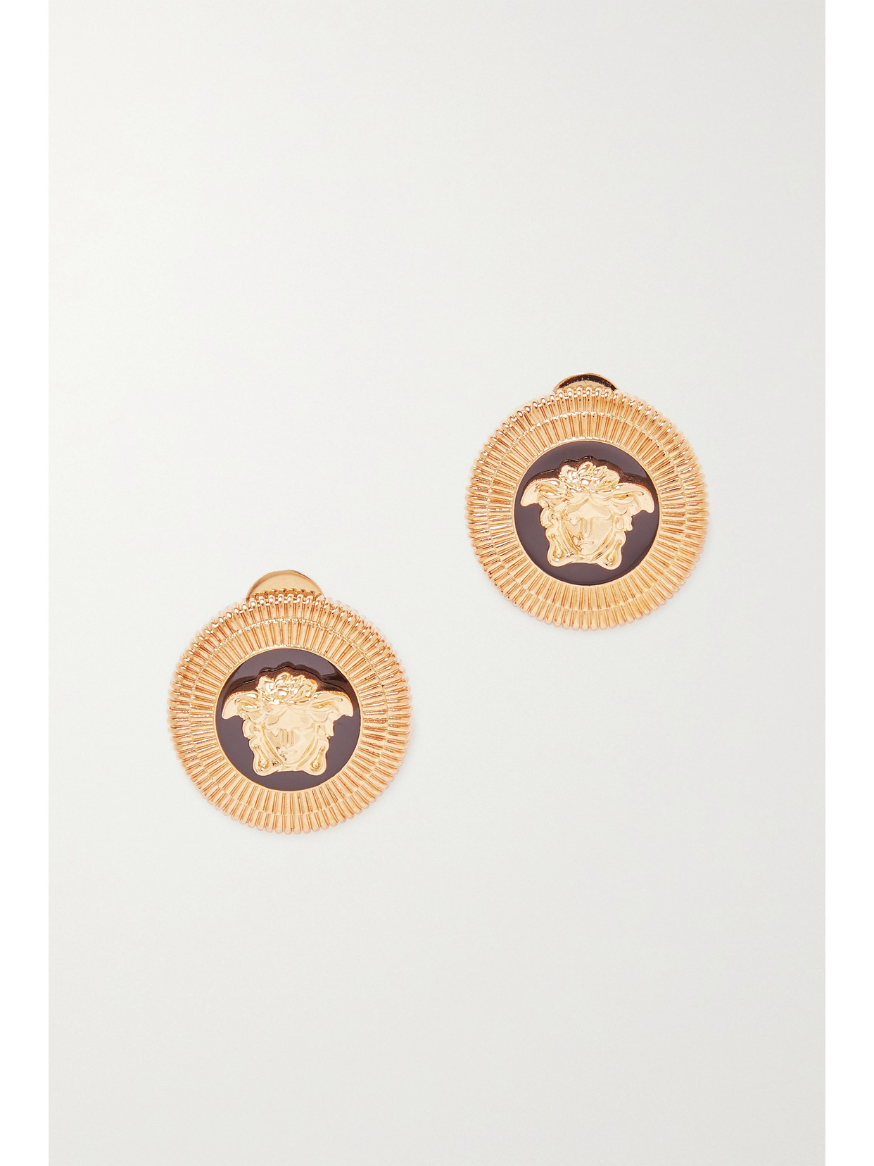 Versace - Medusa Gold-tone Earrings - One size