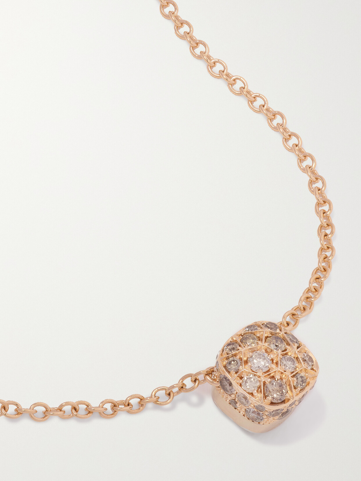 Pomellato Nudo Petit 18-karat Rose And White Gold Diamond Necklace