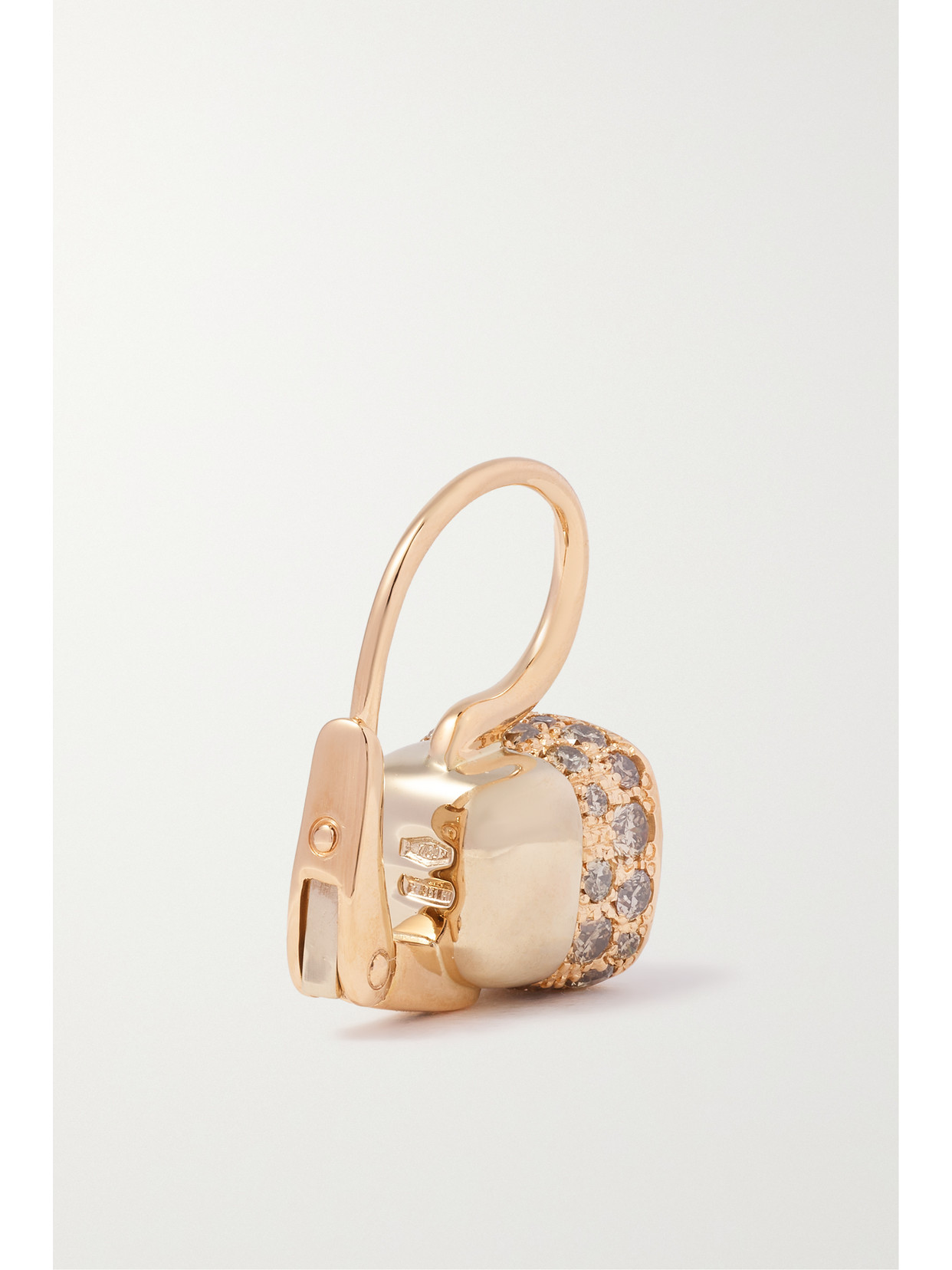 Pomellato Nudo Petit 18-karat Rose And White Gold Diamond Earrings In Gold