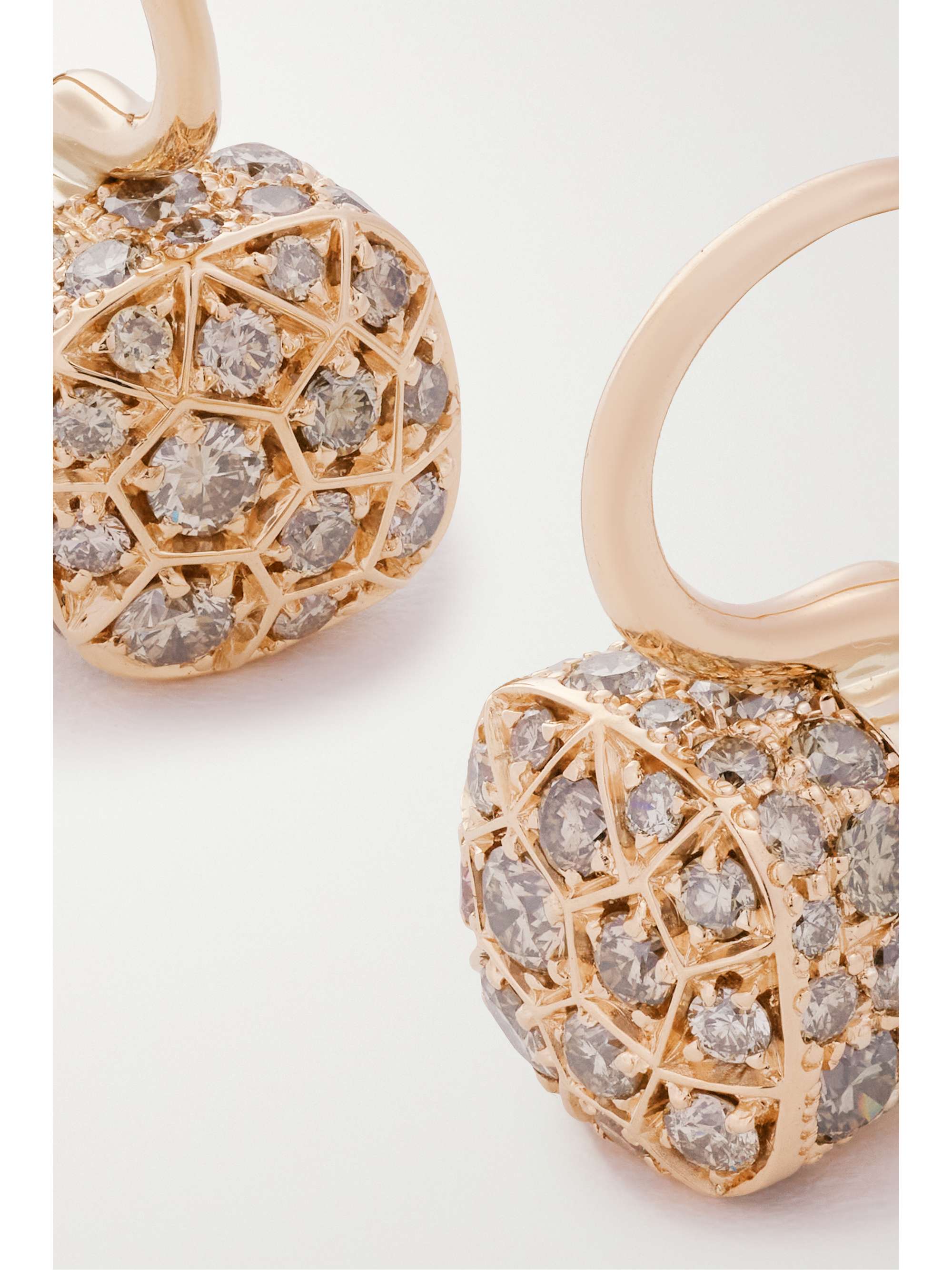 POMELLATO Nudo Petit 18-karat rose and white gold diamond earrings