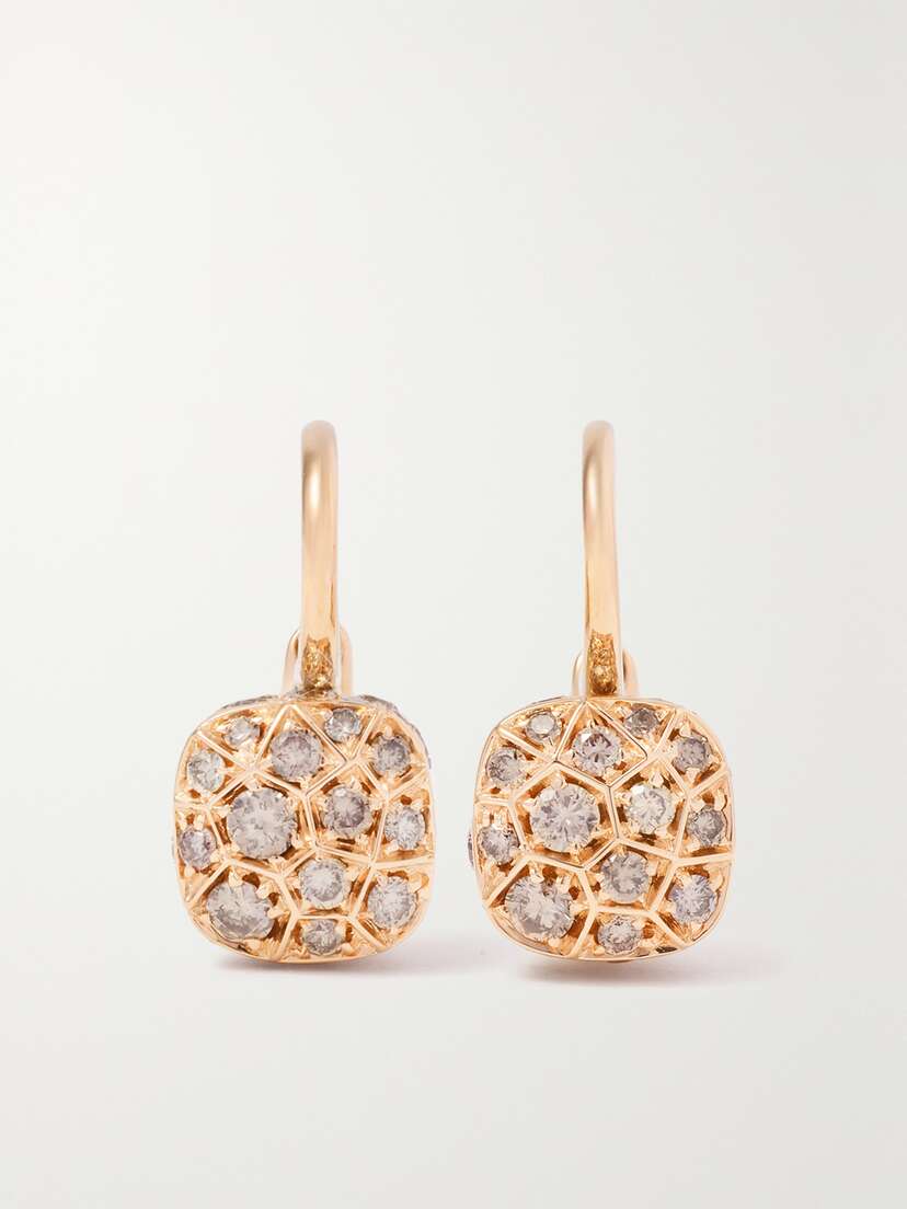 Pomellato Nudo Petit 18-karat Rose And White Gold Diamond Earrings