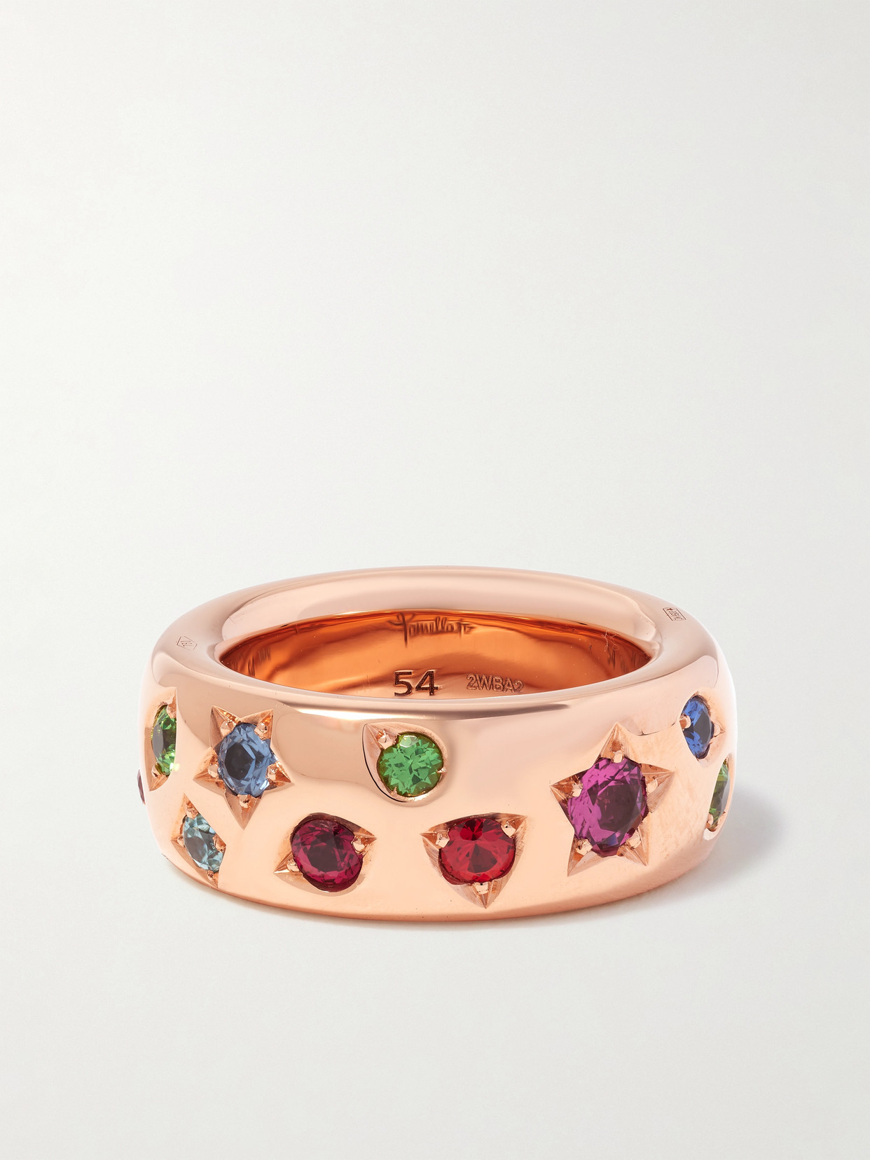 Pomellato Iconica 18-karat Rose Gold Multi-stone Ring In Gold