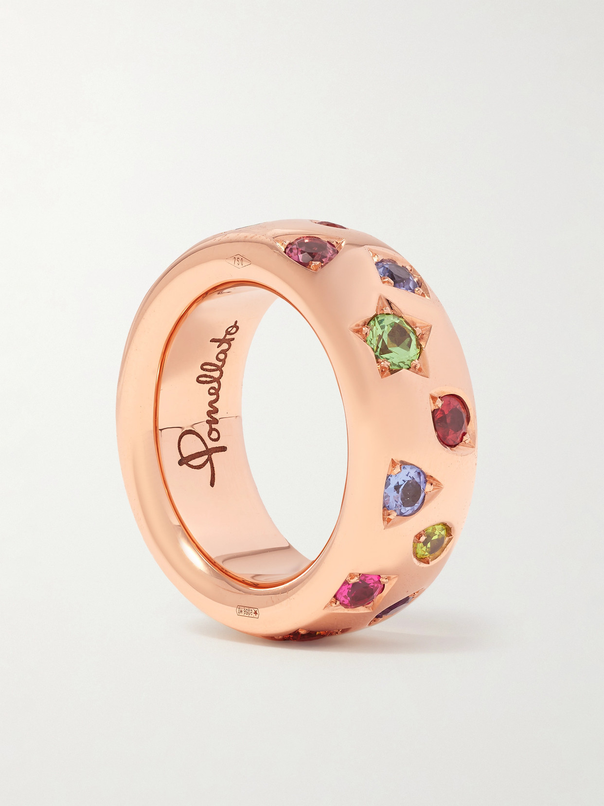 Pomellato Iconica 18-karat Rose Gold Multi-stone Ring In Gold
