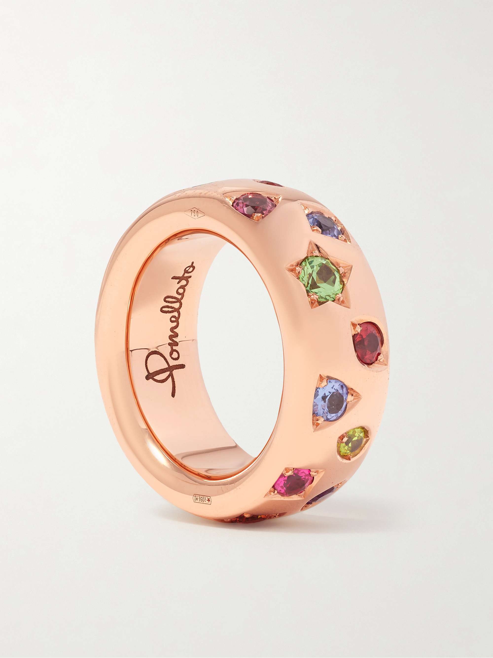 POMELLATO Iconica 18-karat rose gold multi-stone ring