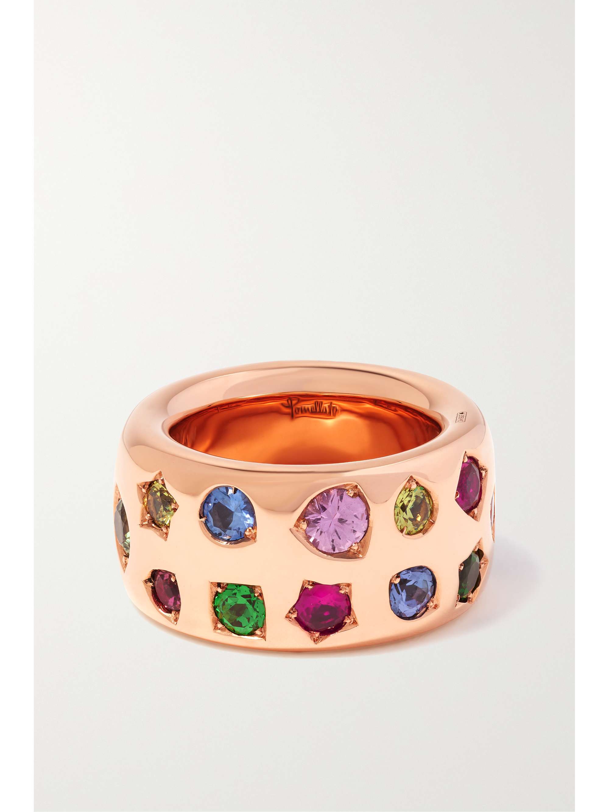 POMELLATO Maxi Iconica 18-karat rose gold multi-stone ring