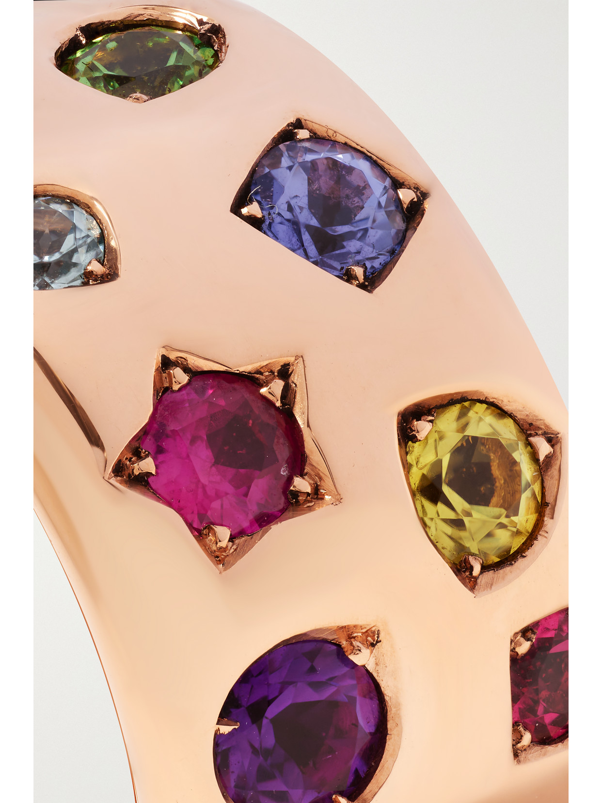 Shop Pomellato Maxi Iconica 18-karat Rose Gold Multi-stone Ring