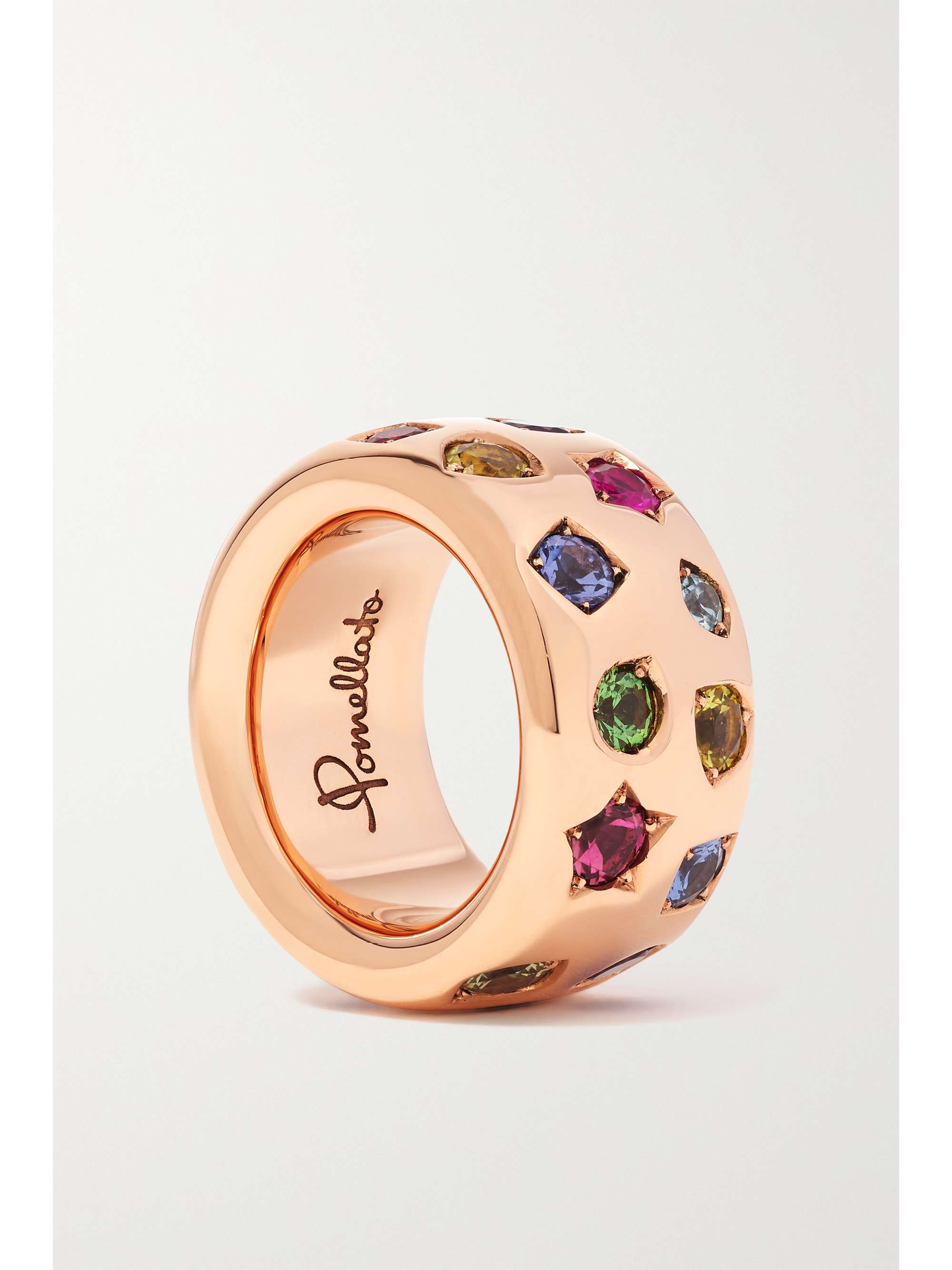 POMELLATO Maxi Iconica 18-karat rose gold multi-stone ring