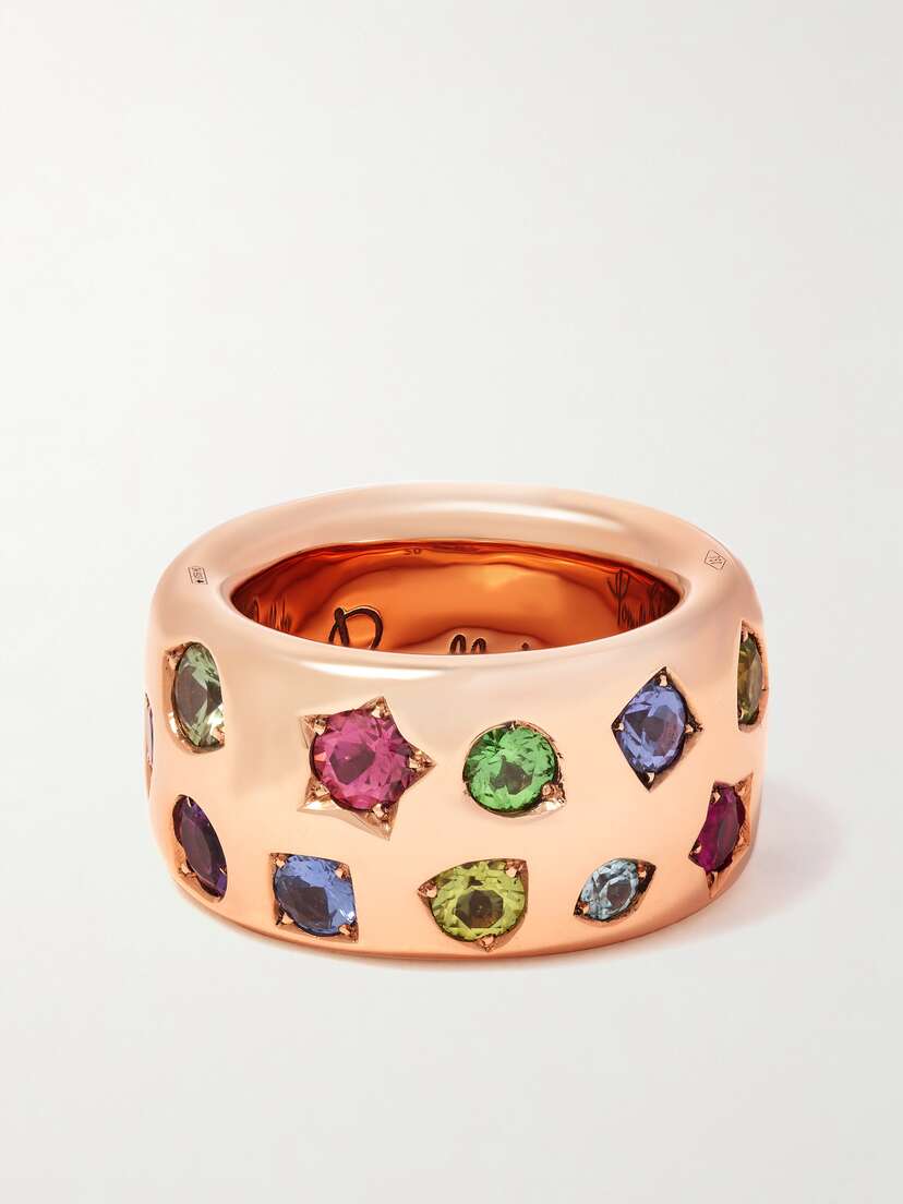 Pomellato Maxi Iconica 18-karat Rose Gold Multi-stone Ring