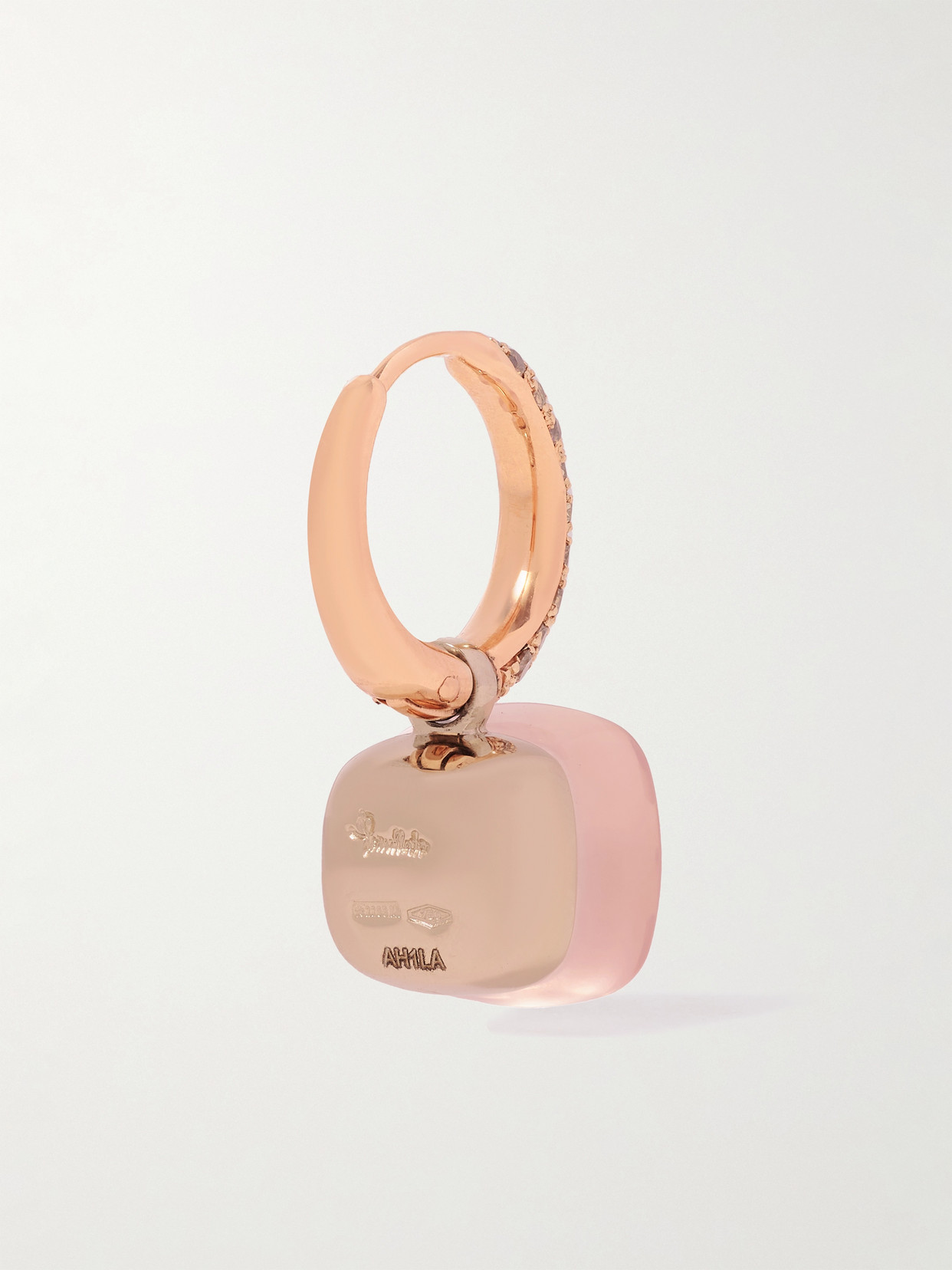 Pomellato Nudo 18-karat Rose And White Gold Multi-stone Earrings In Gold