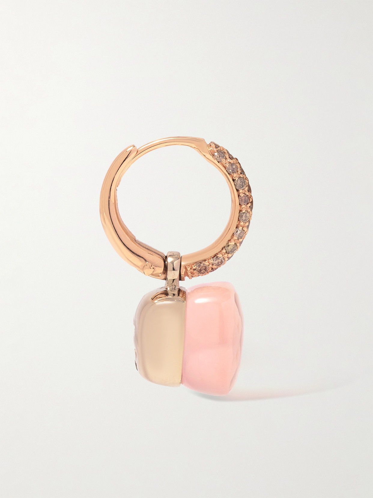 Pomellato Nudo 18-karat Rose And White Gold Multi-stone Earrings In Gold