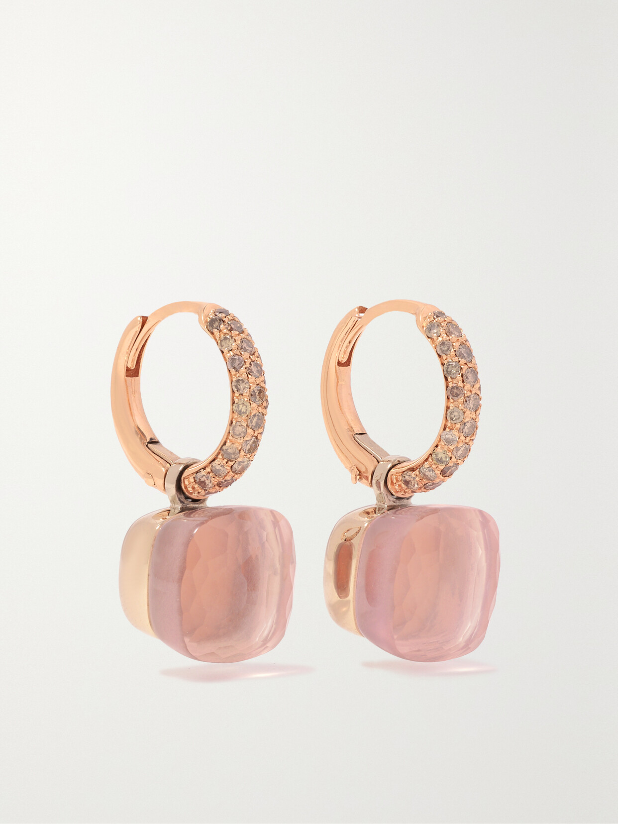 Pomellato Nudo 18-karat Rose And White Gold Multi-stone Earrings