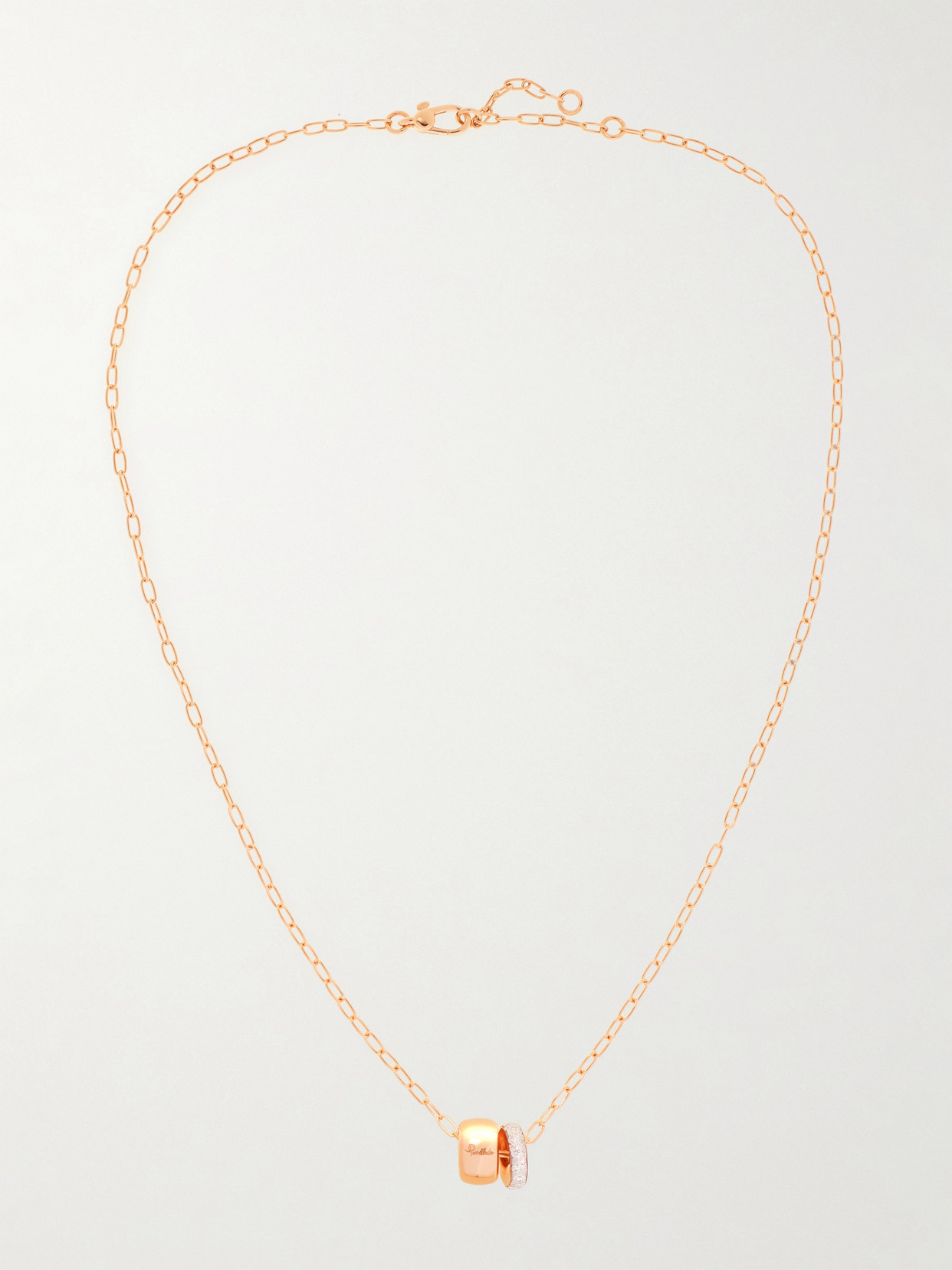 Pomellato Iconica 18-karat Rose Gold Diamond Necklace In Gold