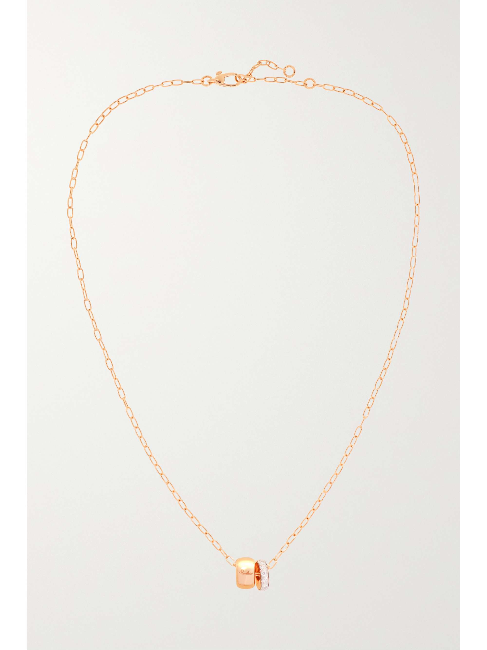 POMELLATO Iconica 18-karat rose gold diamond necklace
