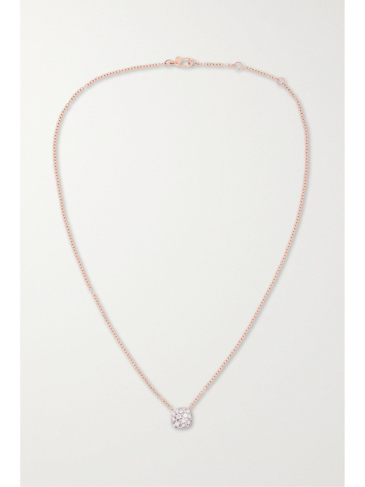 Pomellato Nudo 18-karat Rose And White Gold Diamond Necklace In Gold