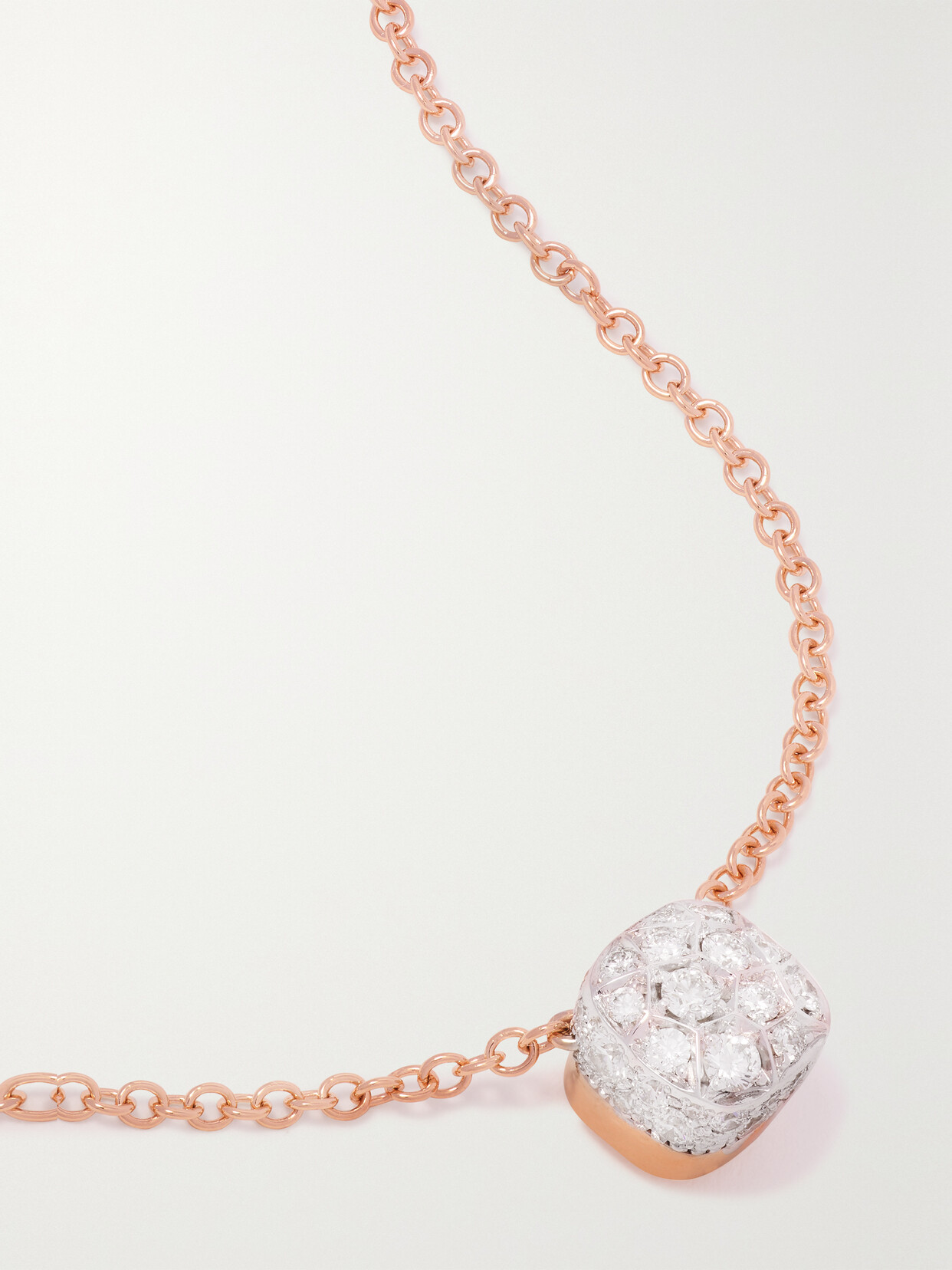 Pomellato Nudo 18-karat Rose And White Gold Diamond Necklace