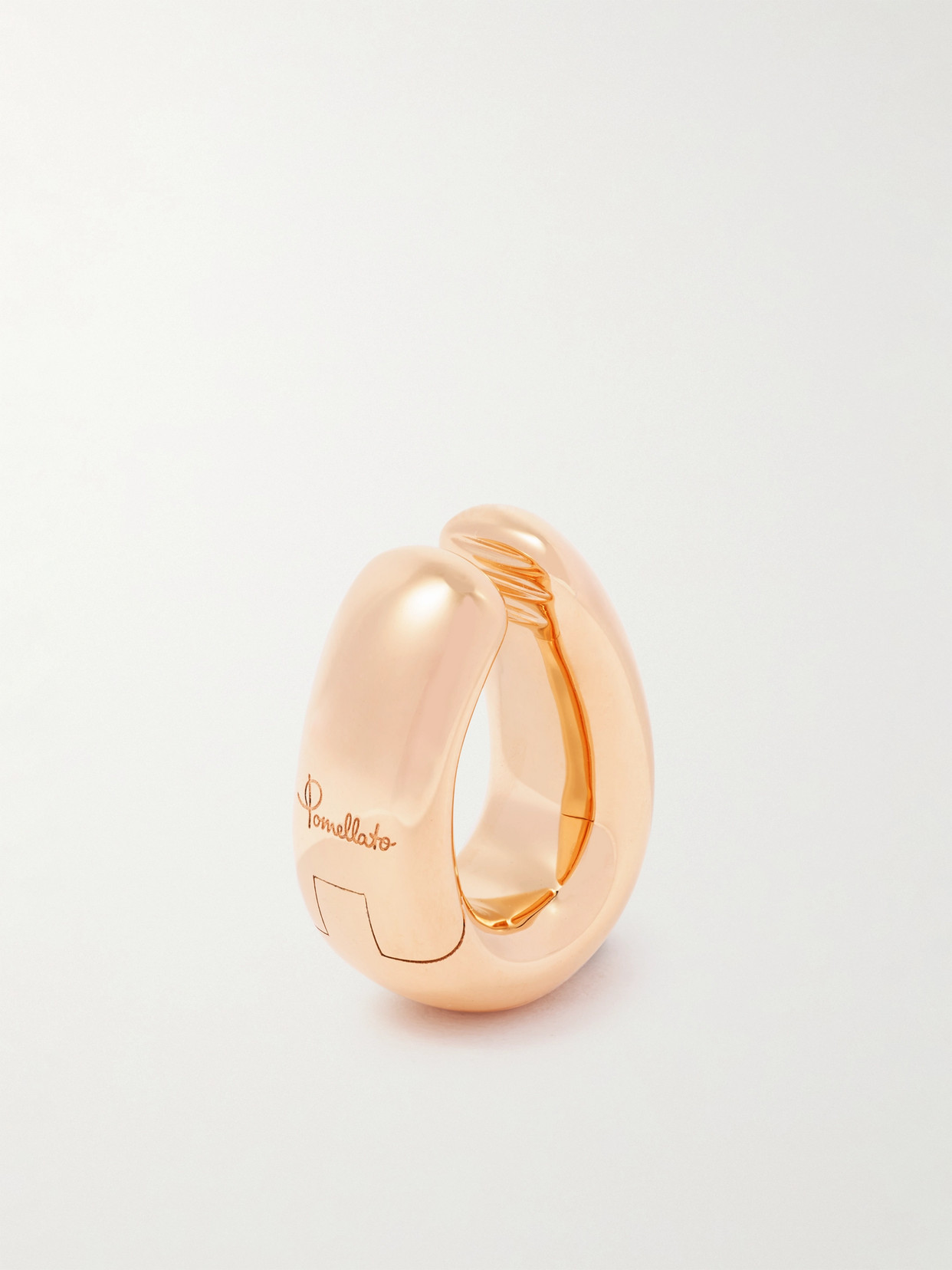 Pomellato Iconica 18k Rose Gold Huggie Hoop Earrings In Gold