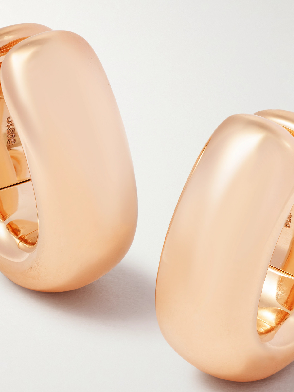 Pomellato Iconica 18k Rose Gold Huggie Hoop Earrings In Gold