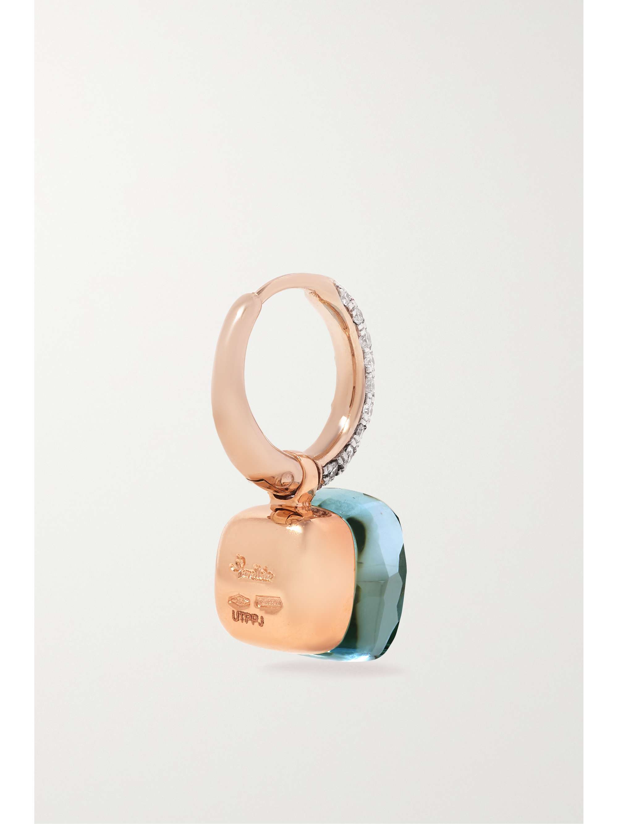 POMELLATO Nudo 18-karat white and rose gold multi-stone earrings