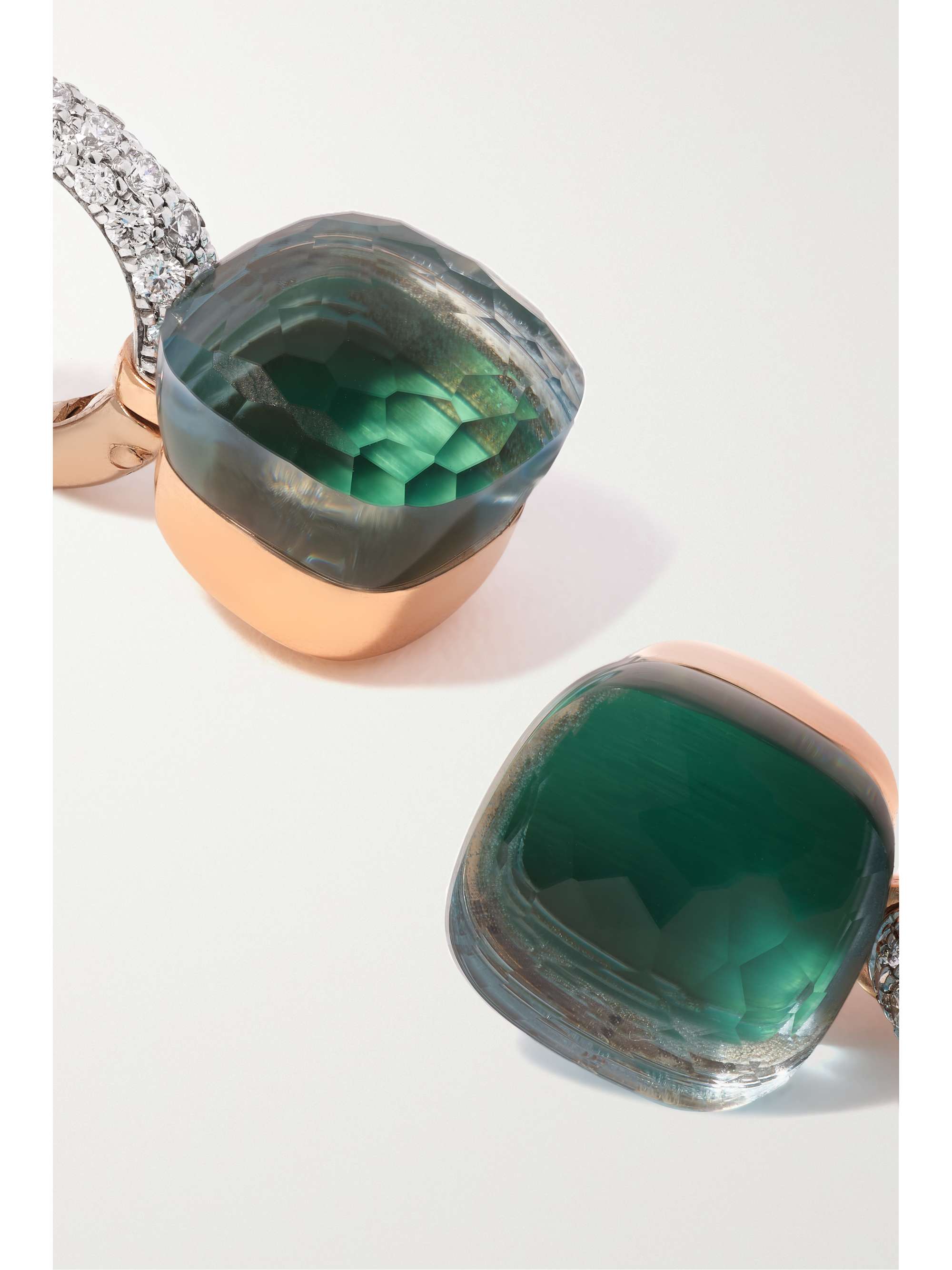 POMELLATO Nudo 18-karat white and rose gold multi-stone earrings
