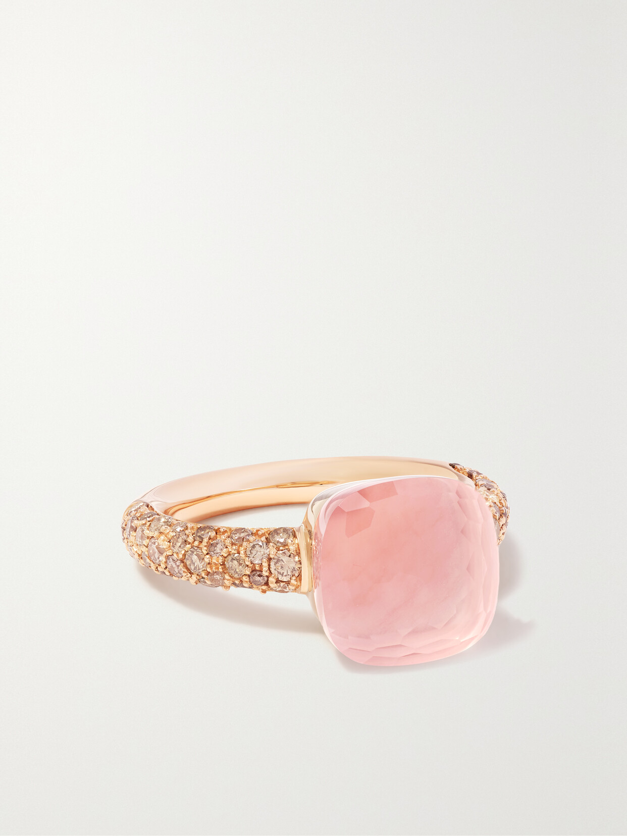 Shop Pomellato Nudo Classic 18-karat Rose Gold Multi-stone Ring