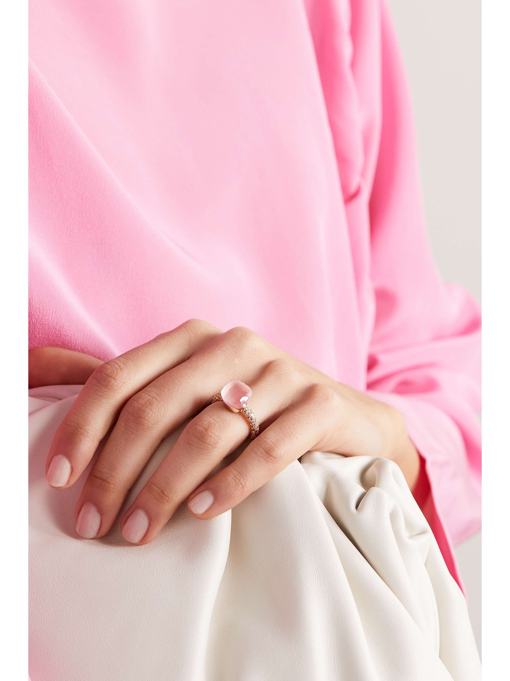 POMELLATO Nudo Classic 18-karat rose gold multi-stone ring