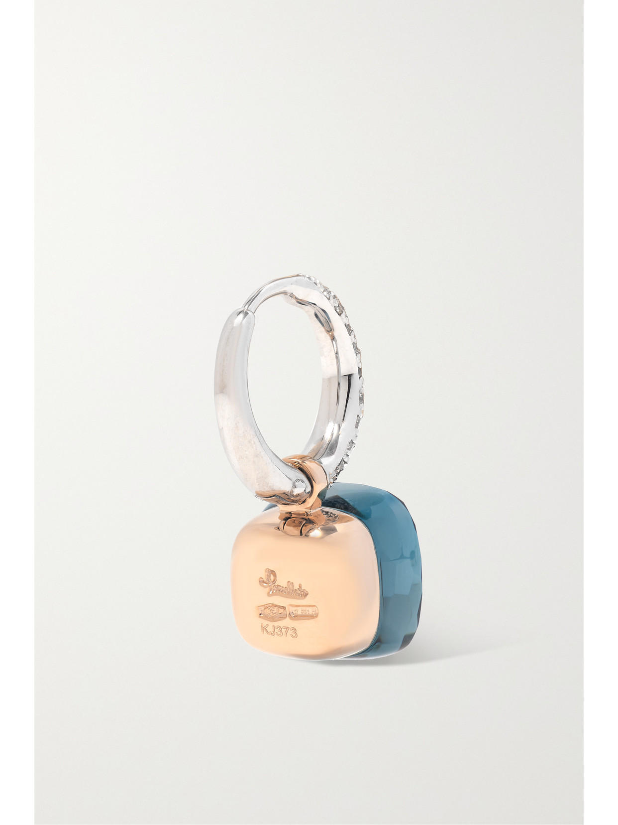 Pomellato Nudo 18-karat White And Rose Gold Multi-stone Doublet Earrings In Gold