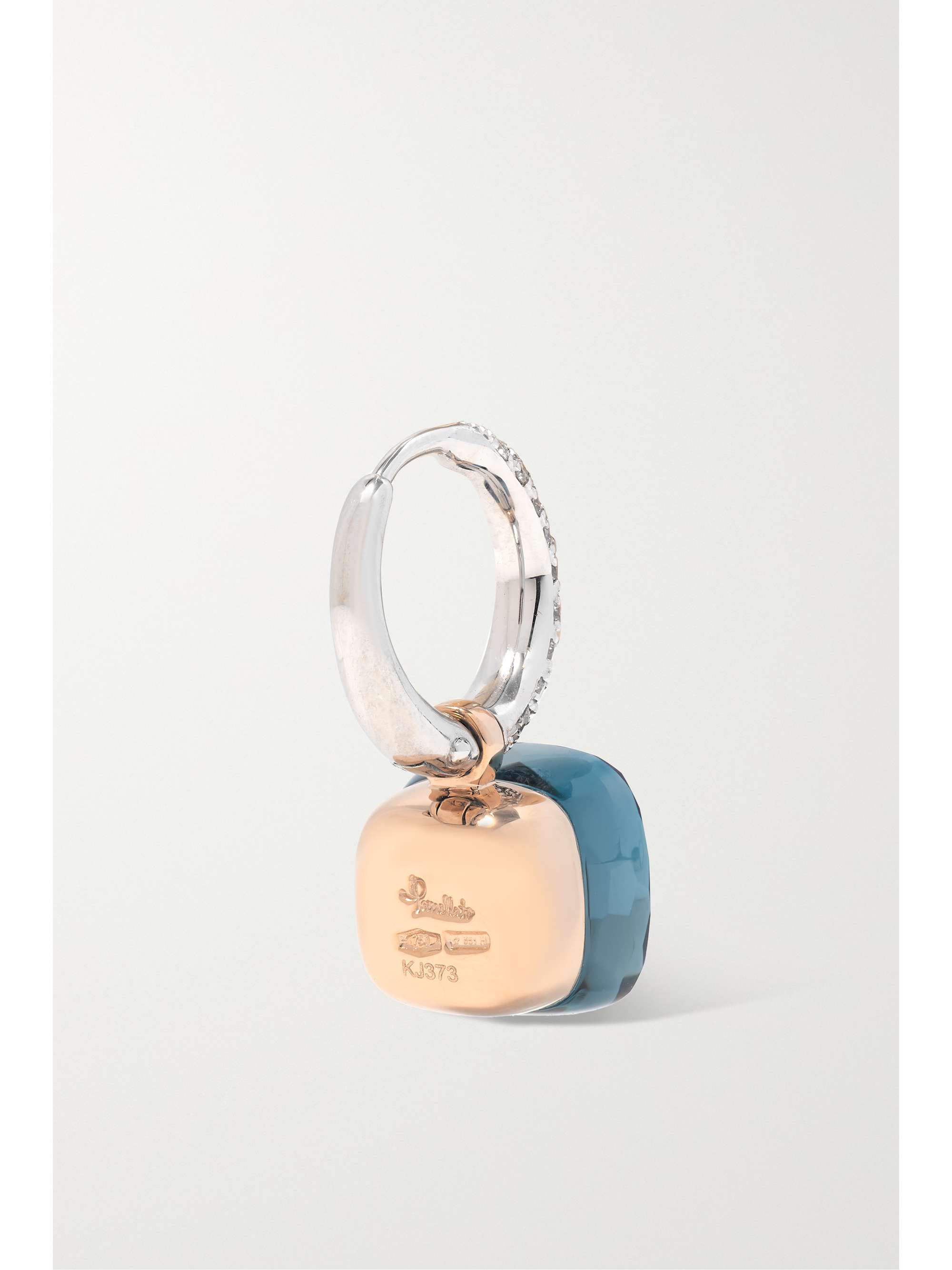 POMELLATO Nudo 18-karat white and rose gold multi-stone doublet earrings