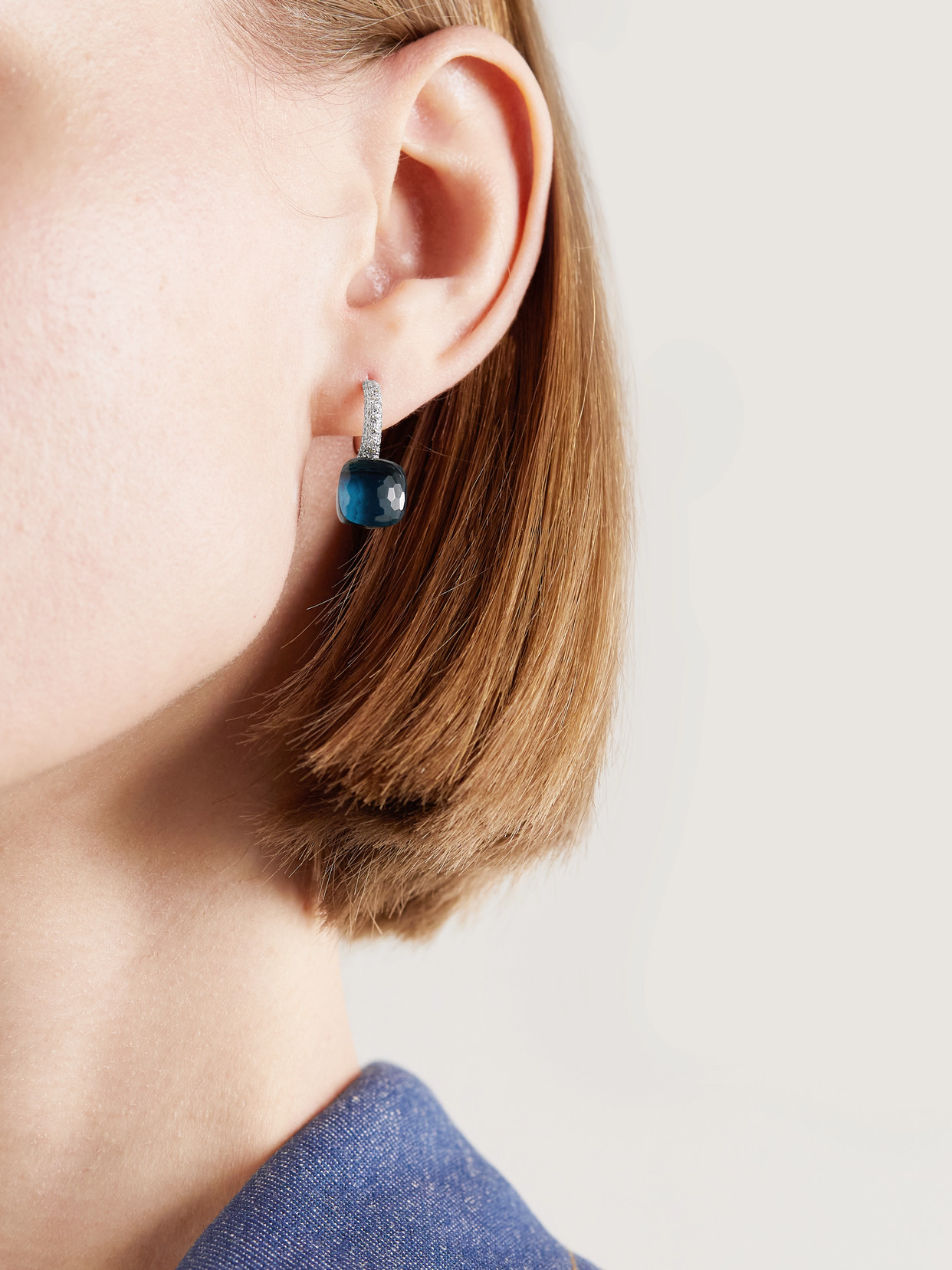 Pomellato Nudo 18-karat White And Rose Gold Multi-stone Doublet Earrings In Gold