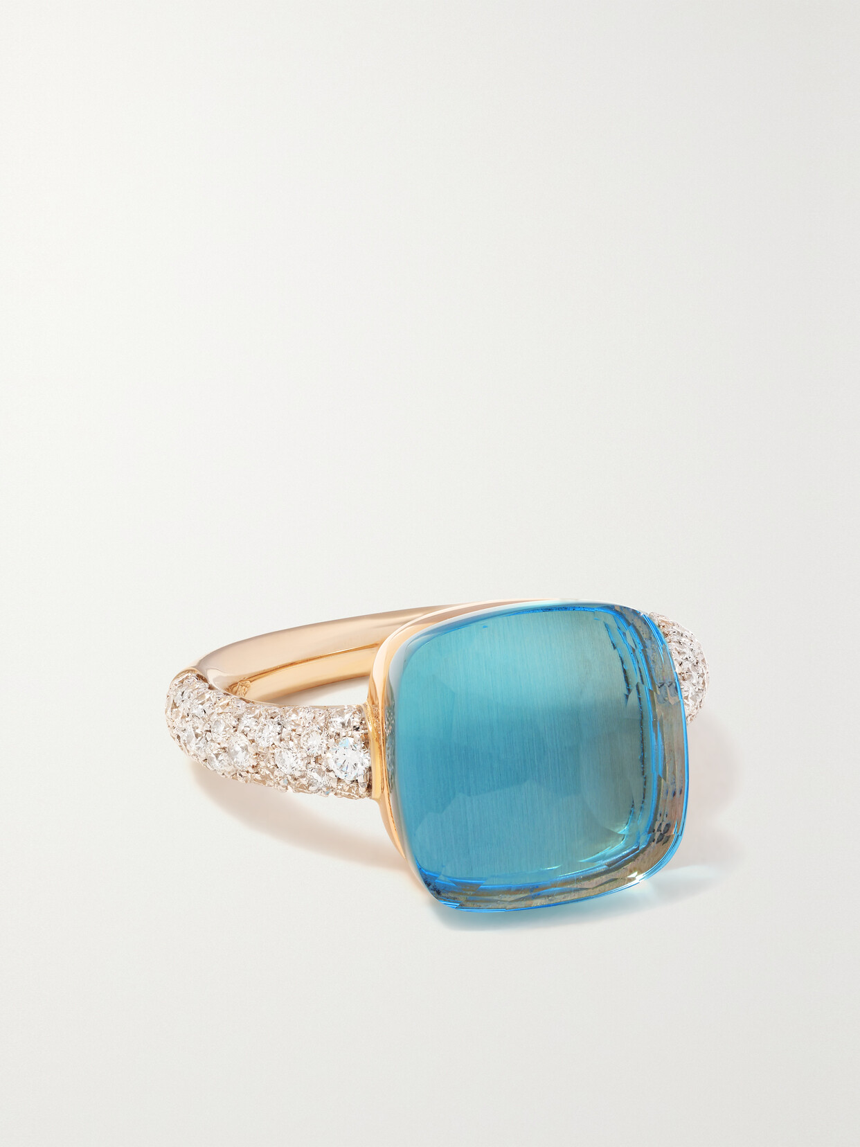 Pomellato - Nudo 18-karat Rose Gold, Topaz And Diamond Ring - 51