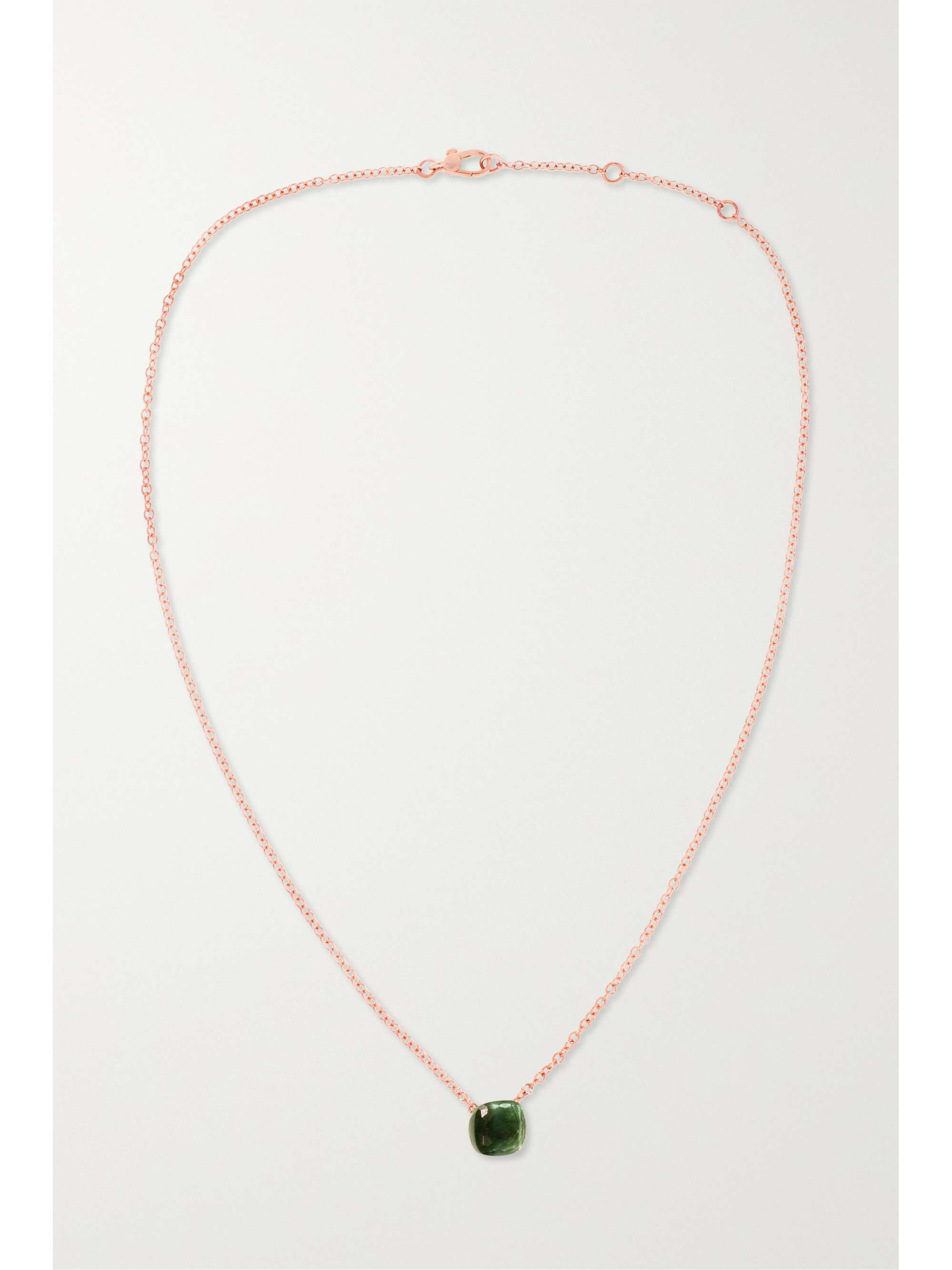POMELLATO Nudo Kette aus 18 Karat Rosé- und Weißgold mit Prasiolith