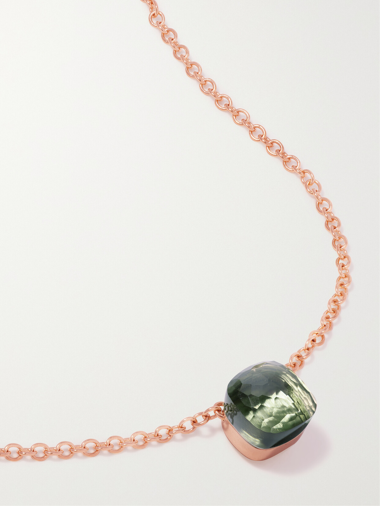 Pomellato - Nudo 18-karat Rose And White Gold Prasiolite Necklace - One size