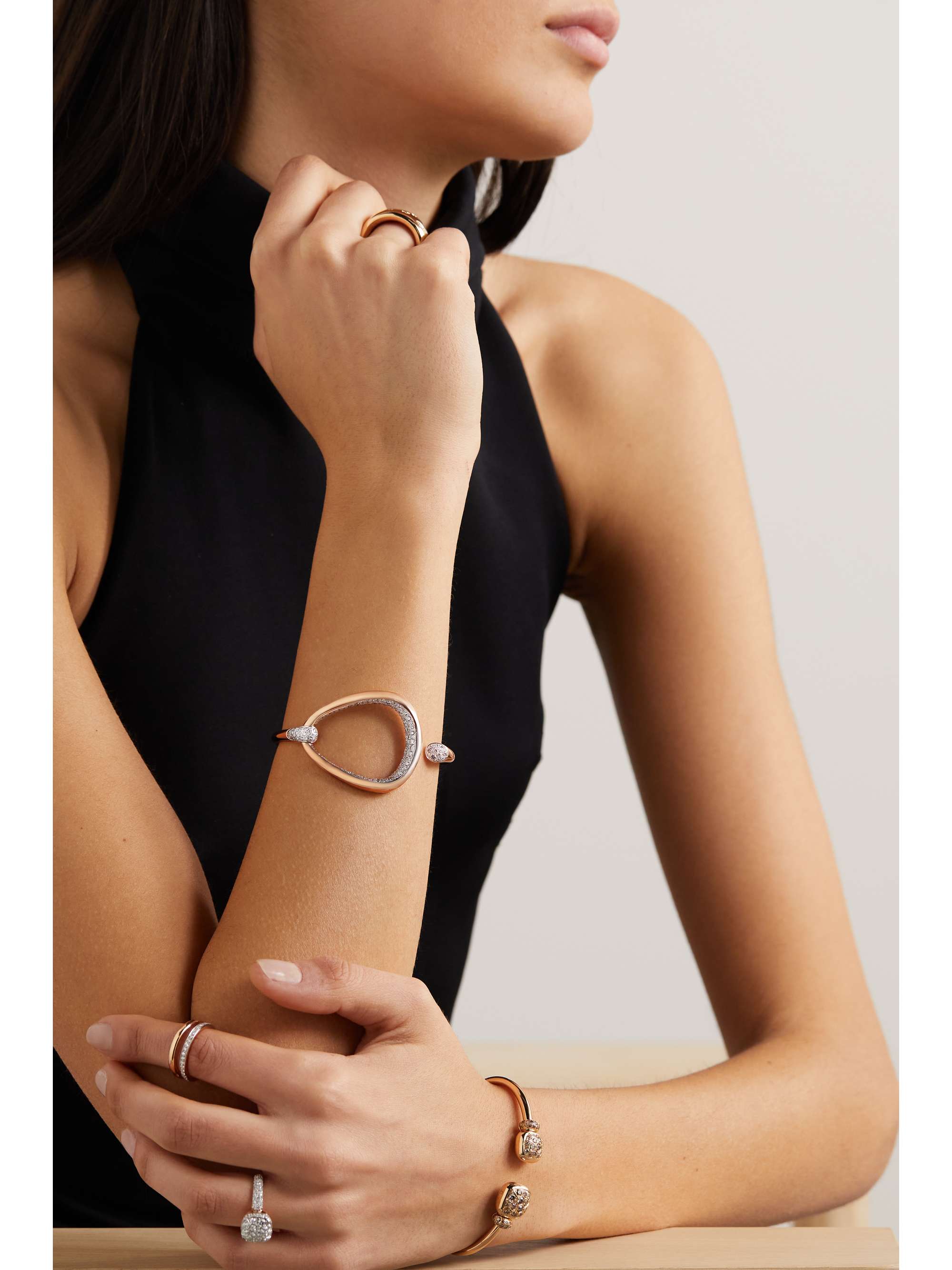 POMELLATO Fantina 18-karat rose gold diamond cuff
