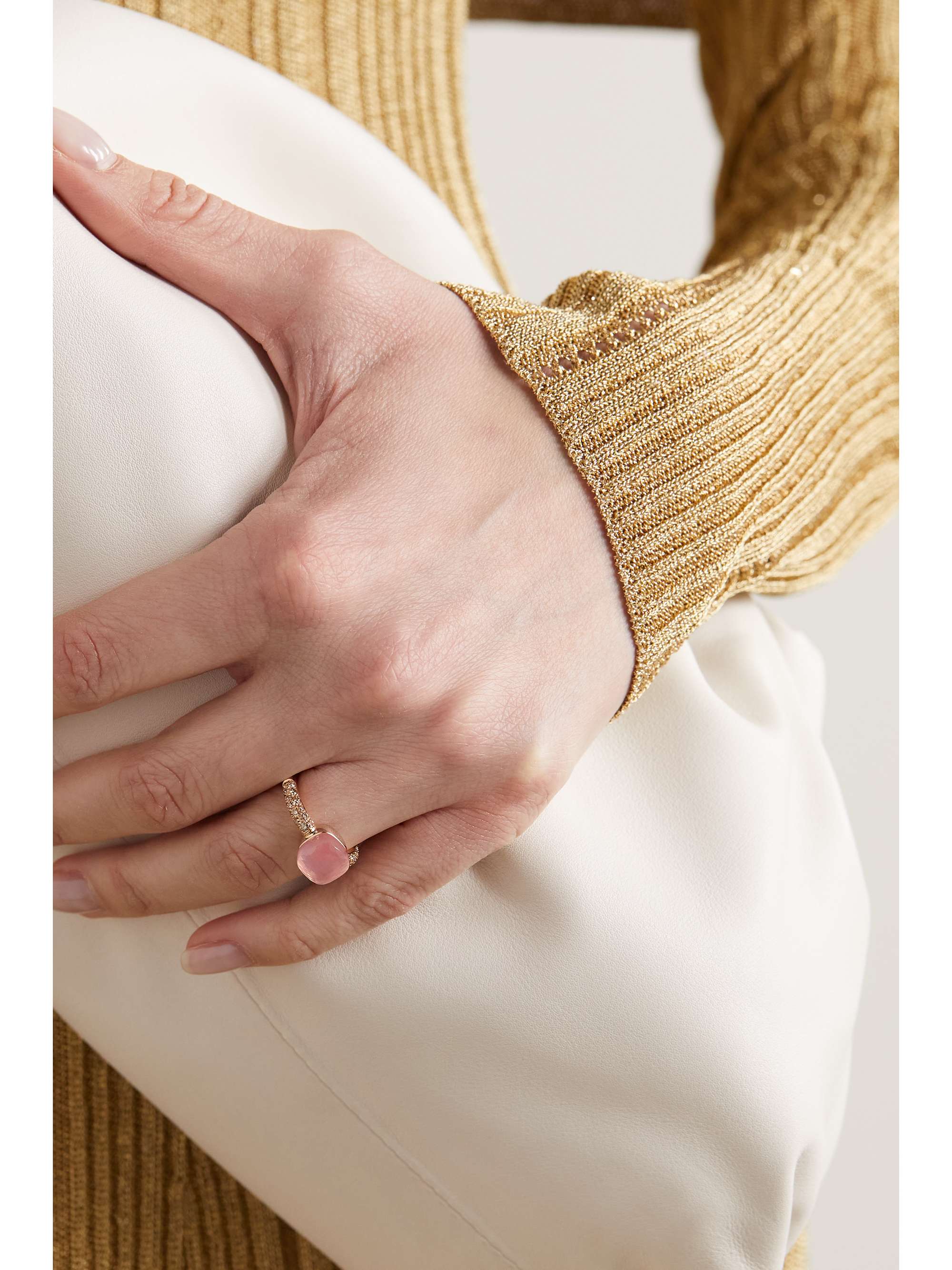 POMELLATO Nudo Petit 18-karat rose gold multi-stone ring