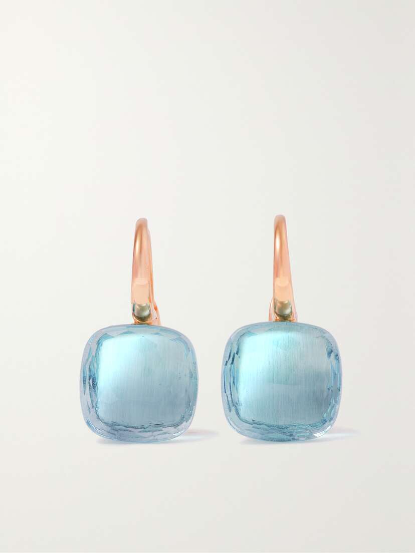 Pomellato Nudo Classic 18-karat Rose And White  Topaz Earrings