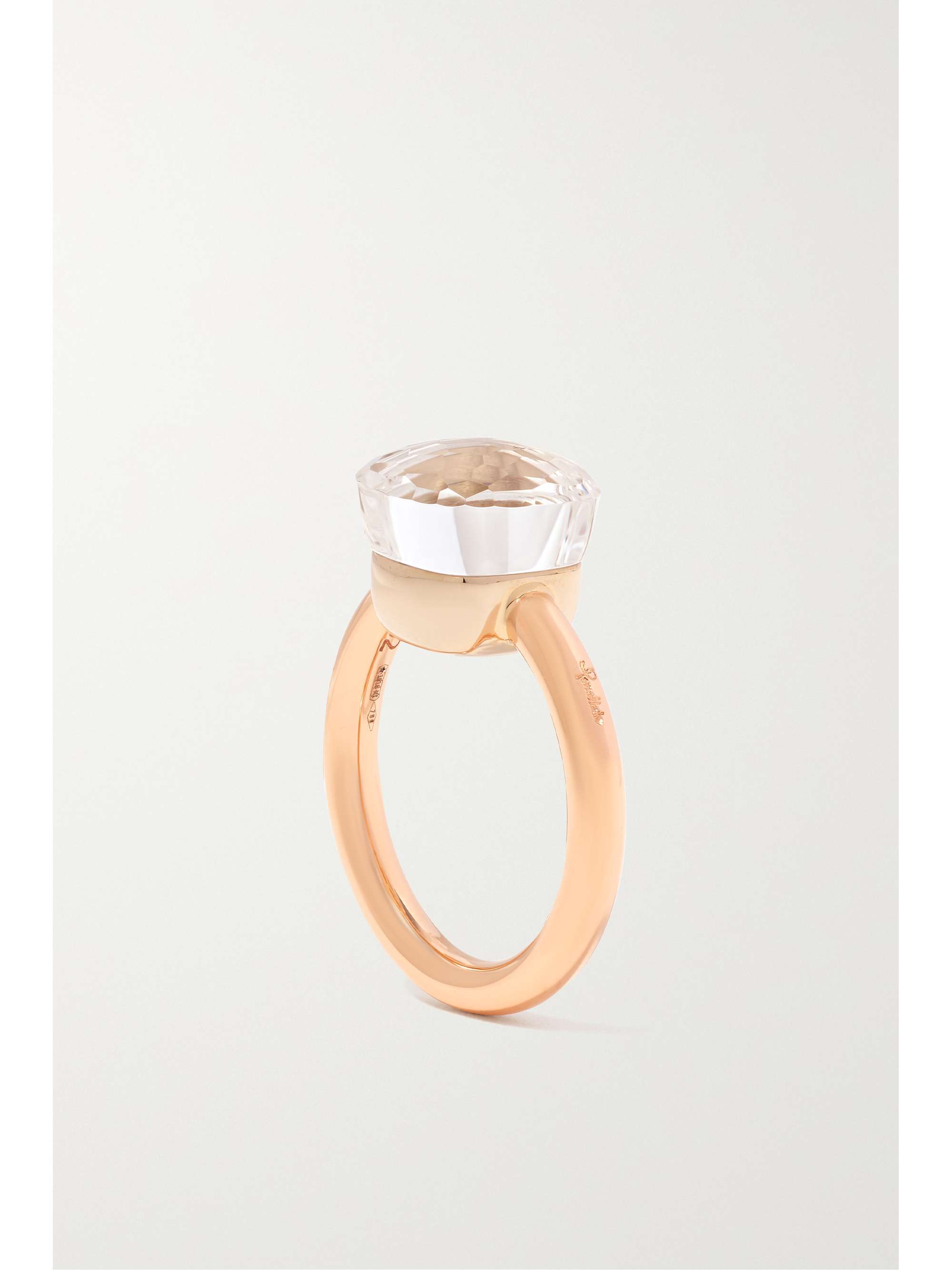 POMELLATO Nudo Classic 18-karat rose and white gold topaz ring