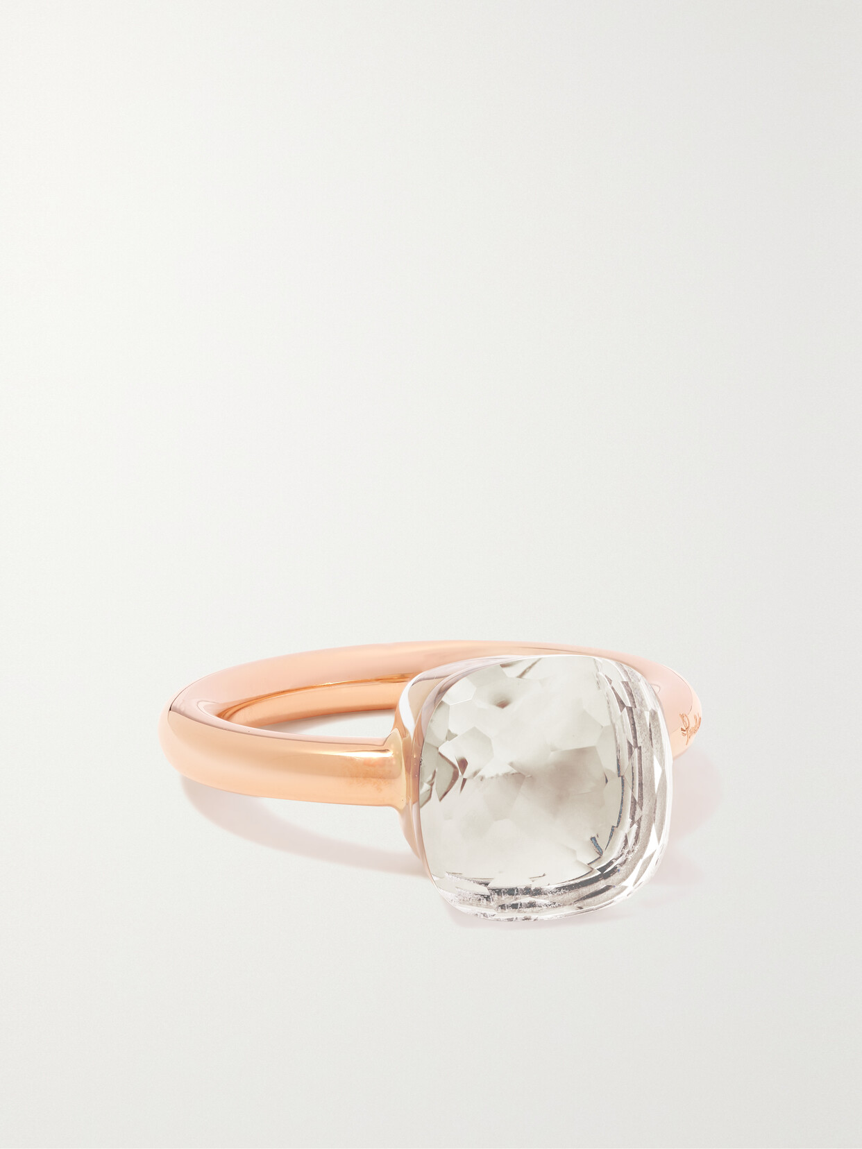 Pomellato - Nudo Classic 18-karat Rose And White Gold Topaz Ring - 54