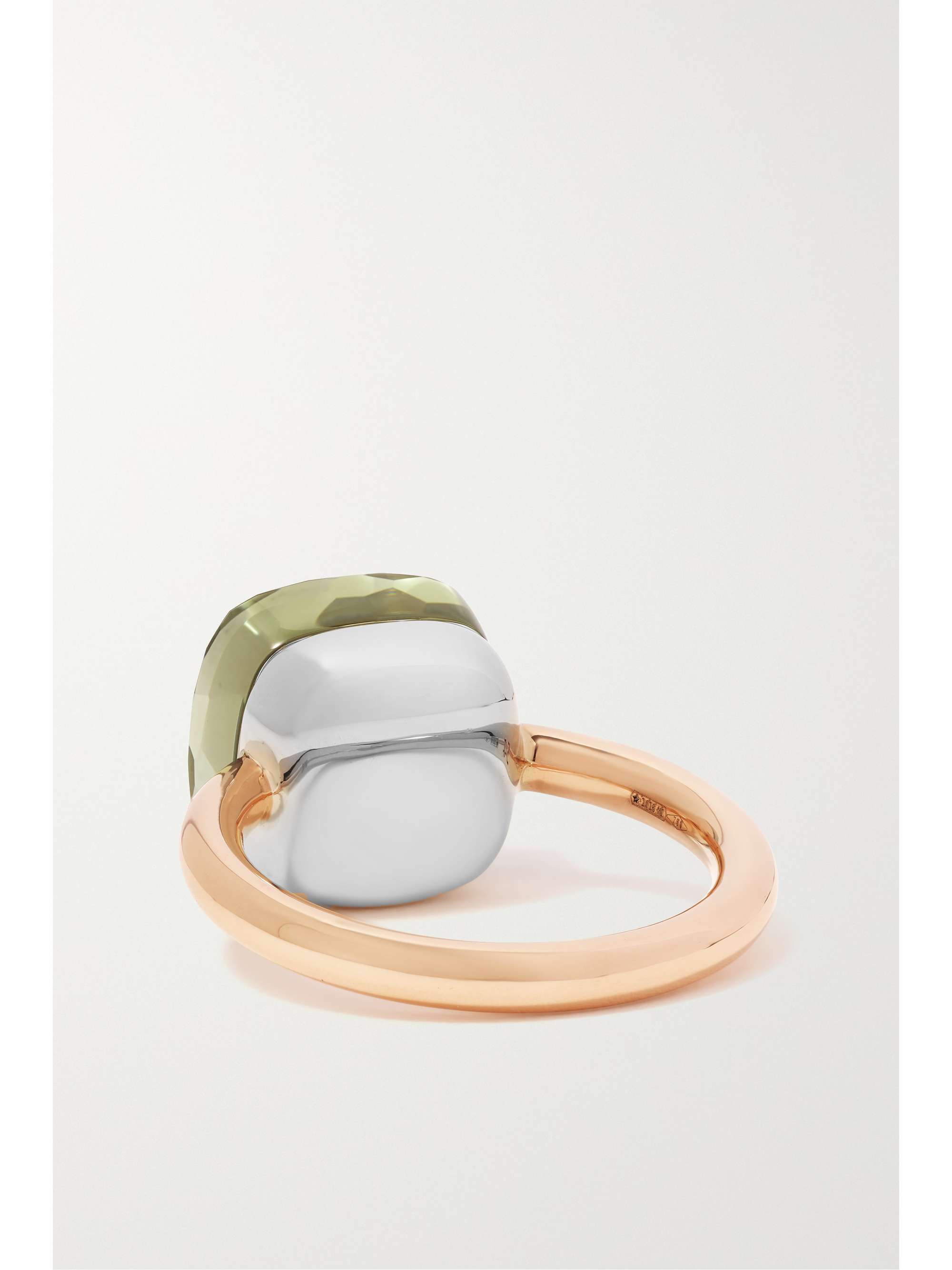 POMELLATO Nudo Maxi 18-karat rose gold prasiolite ring