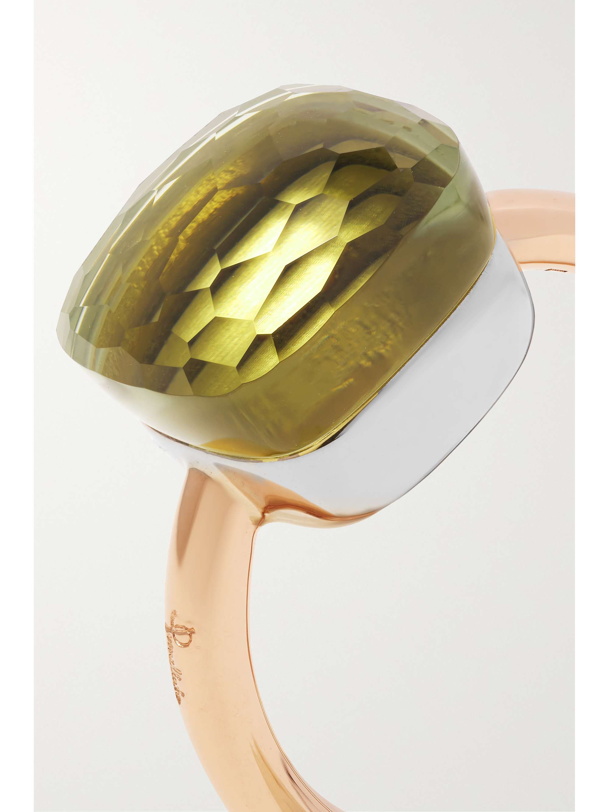 POMELLATO Nudo Maxi 18-karat rose gold prasiolite ring