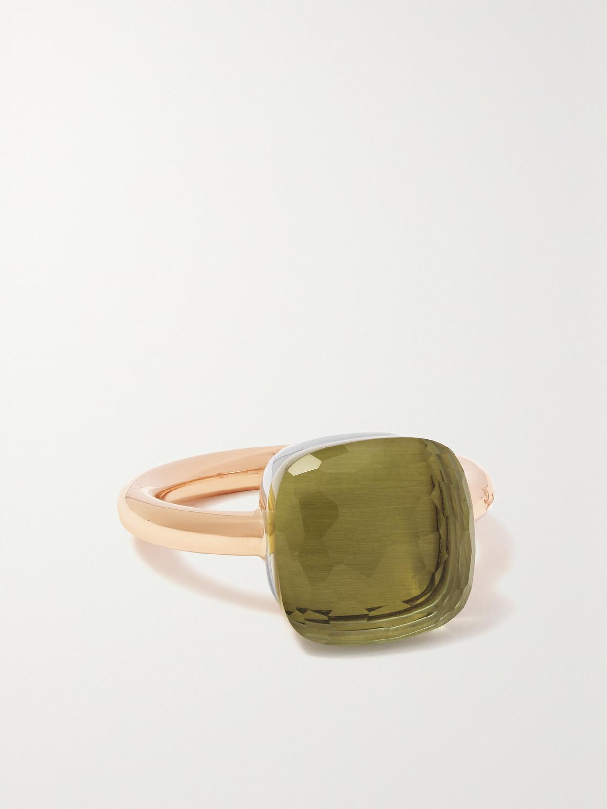 Pomellato - Nudo Maxi 18-karat Rose Gold Prasiolite Ring - 52