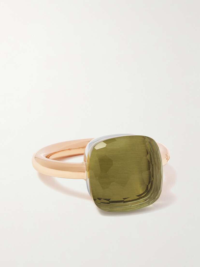 Pomellato Nudo Maxi 18-karat Rose Gold Prasiolite Ring