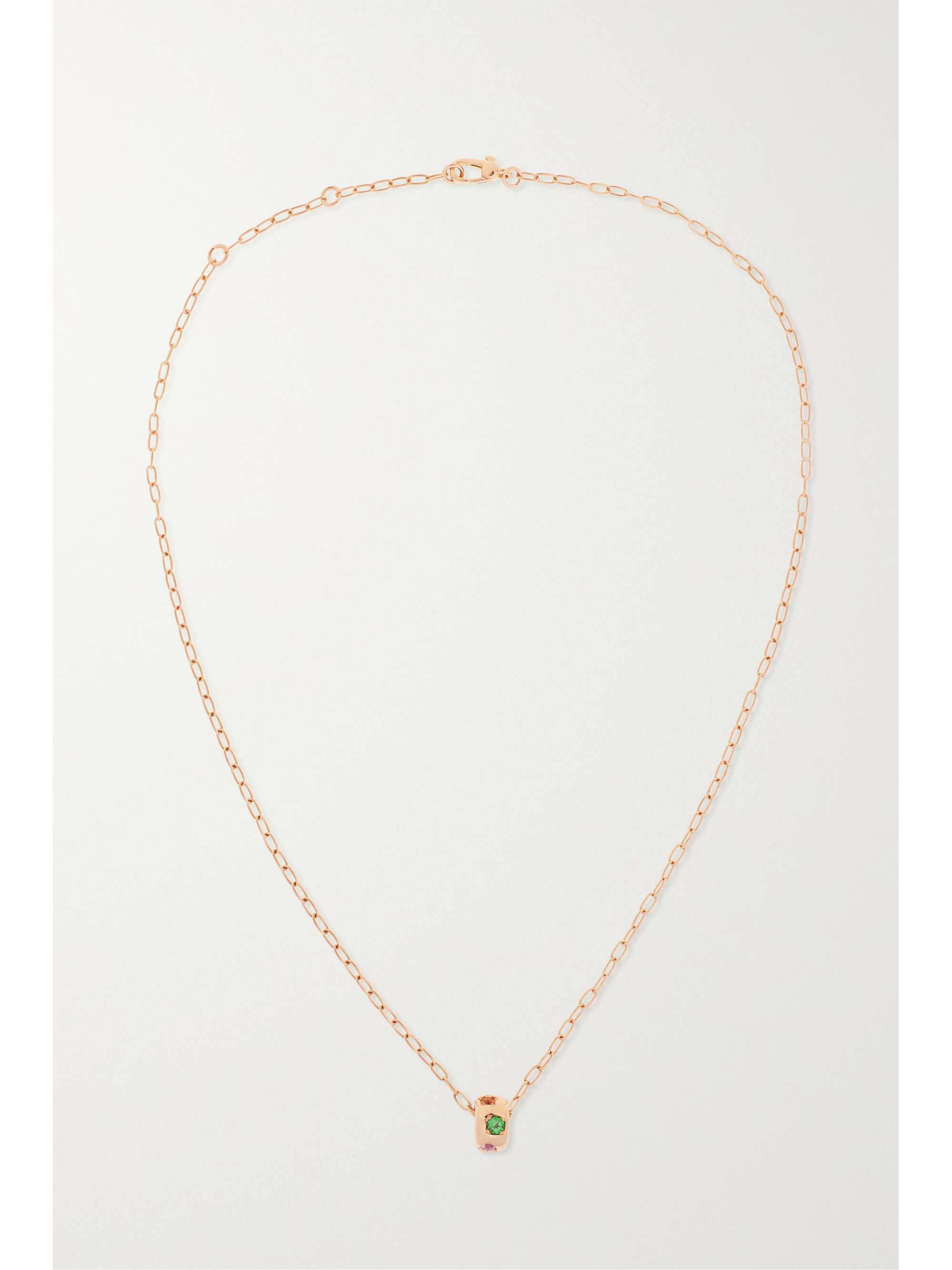 POMELLATO Iconica 18-karat rose gold multi-stone necklace