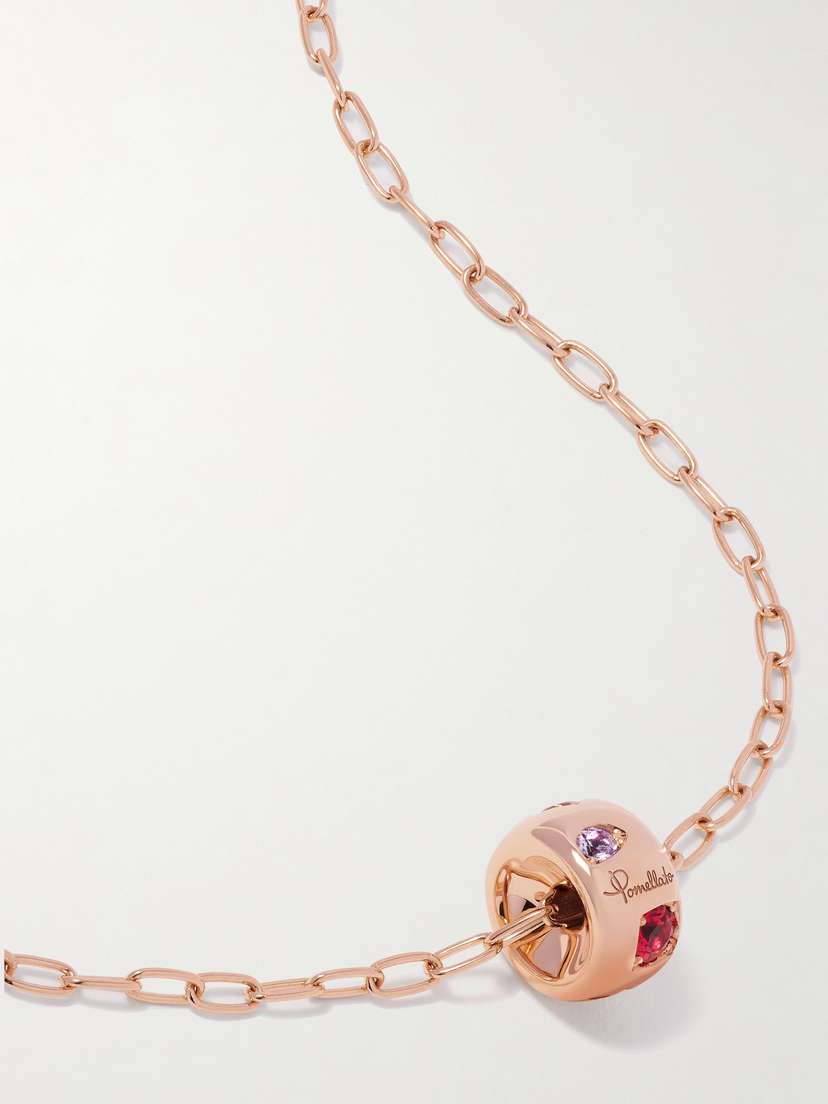 Pomellato Iconica 18-karat Rose Gold Multi-stone Necklace