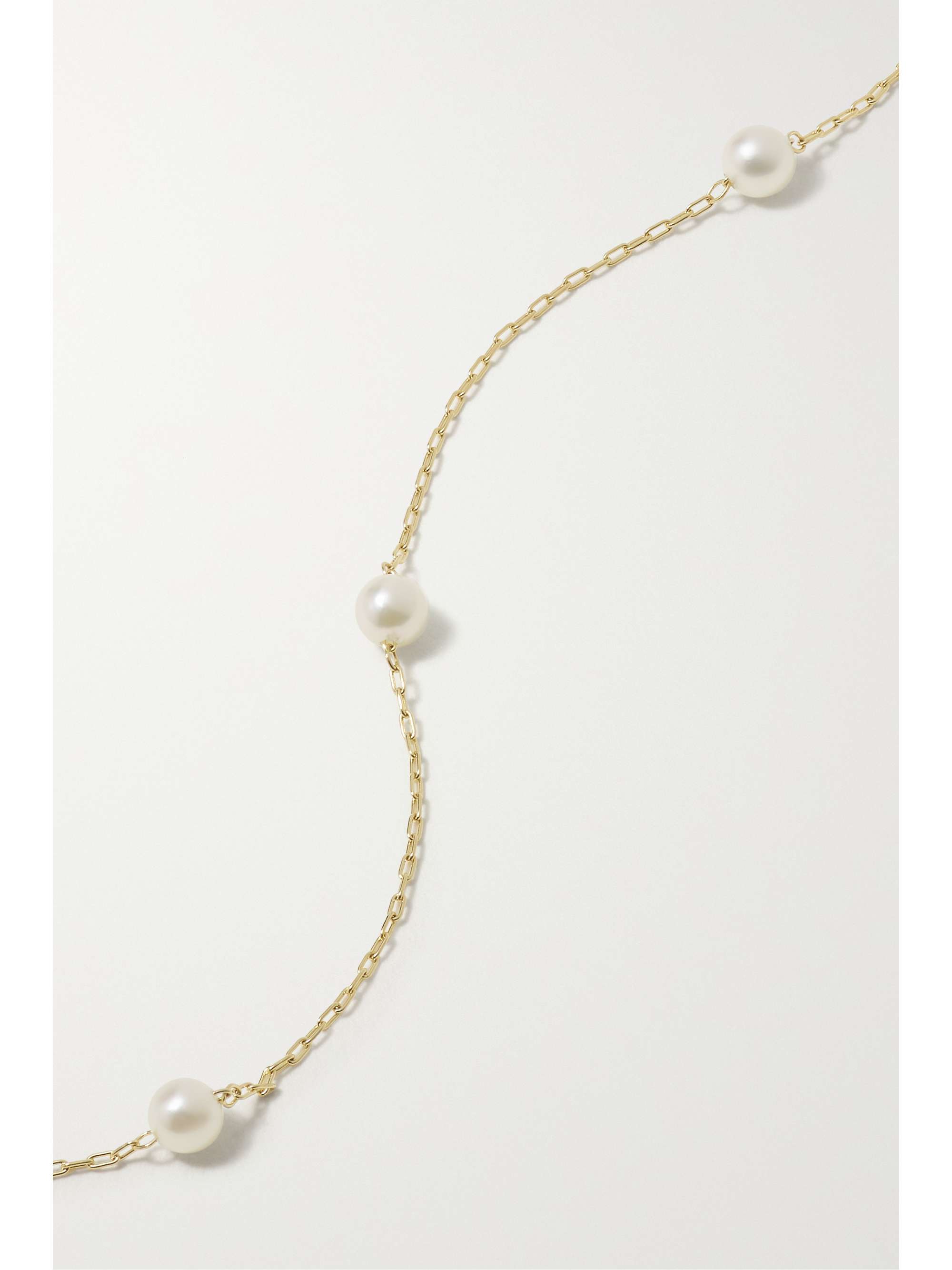 MIZUKI 14-karat gold pearl anklet