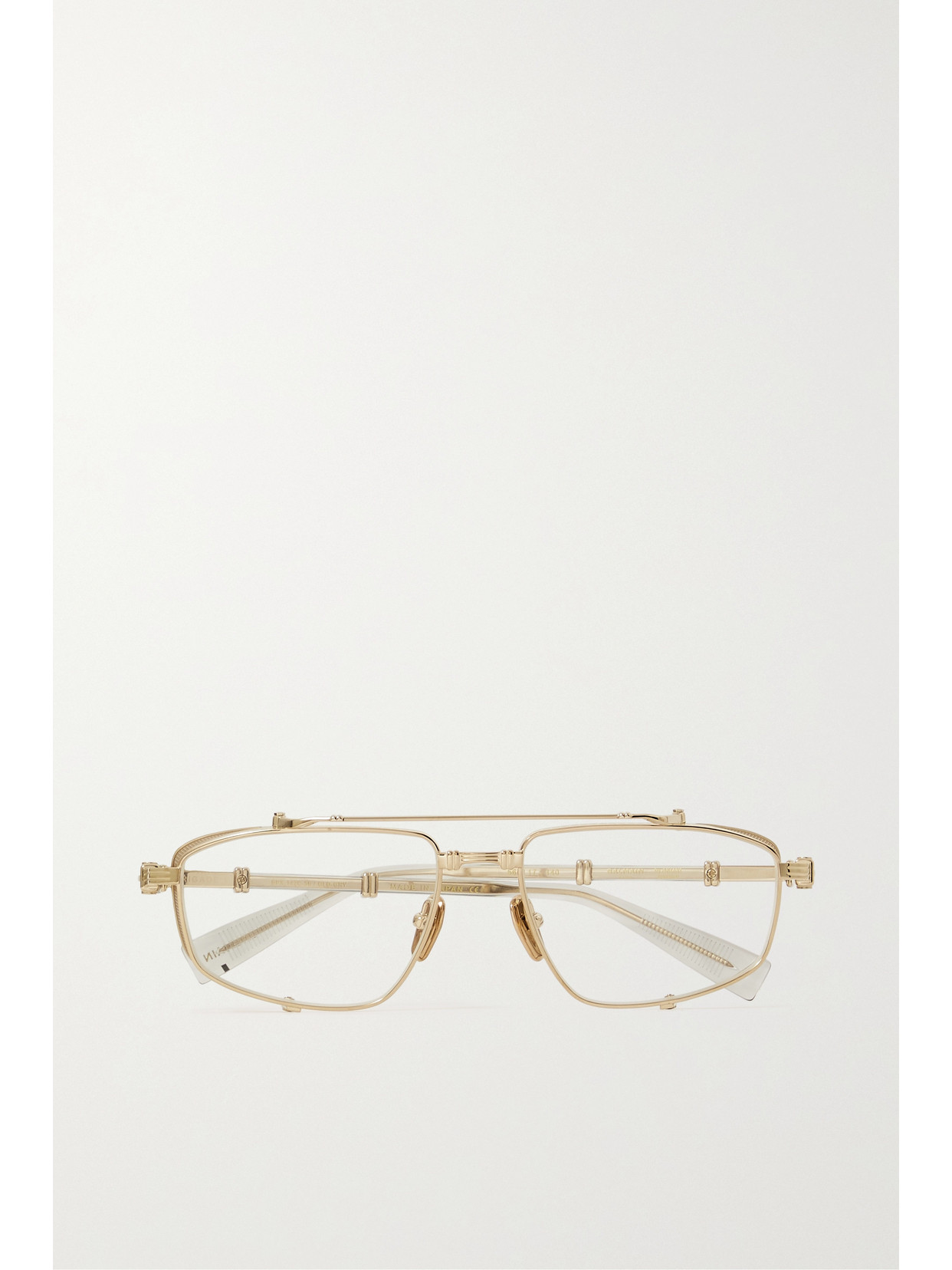 Balmain - Brigade Aviator-style Gold-tone Optical Glasses - one size