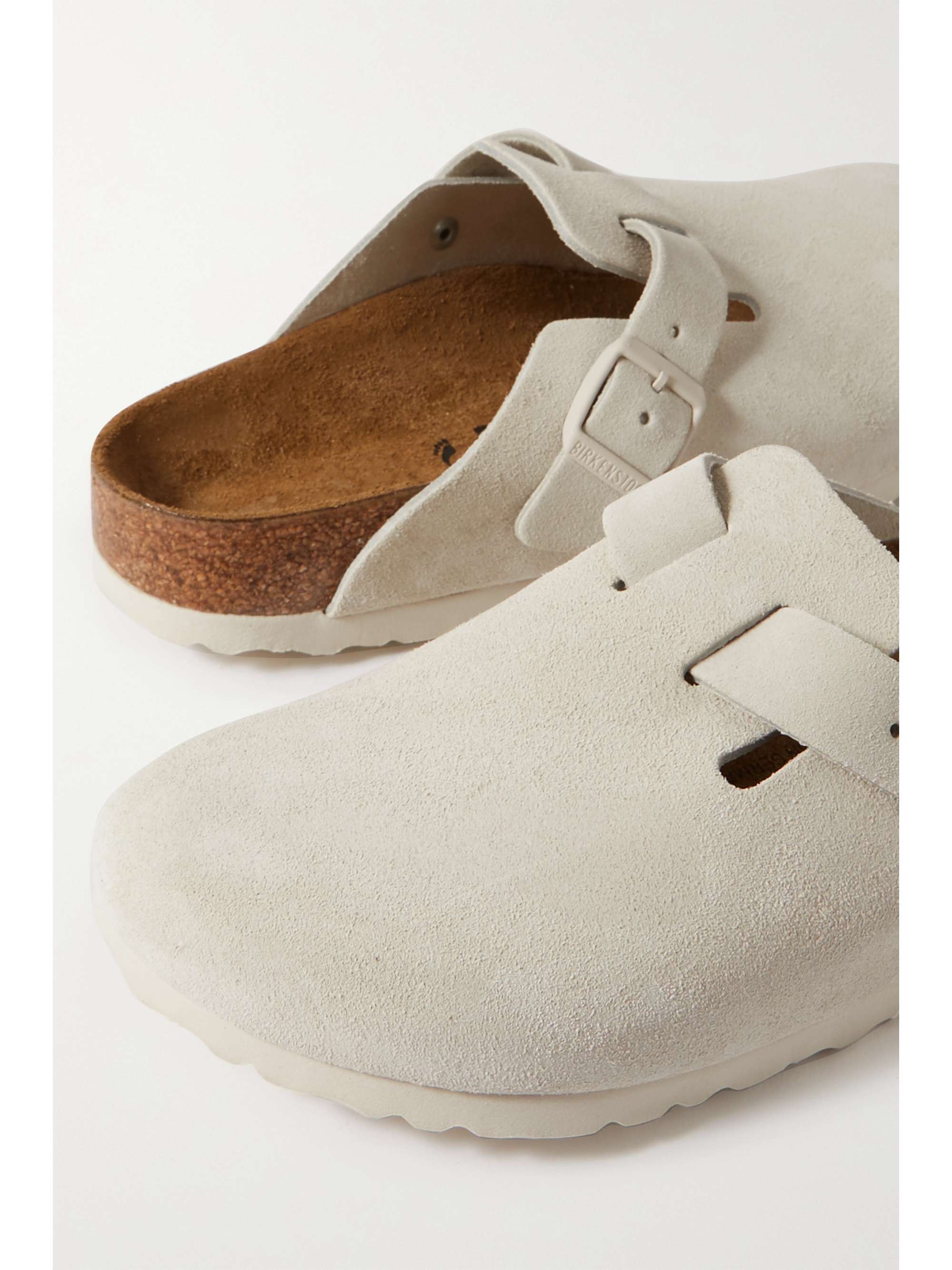 BIRKENSTOCK Boston suede clogs | NET-A-PORTER