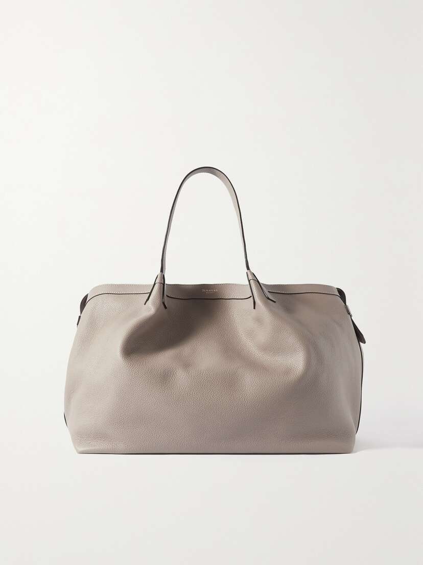 Serapian Secret Large Textured-leather Tote